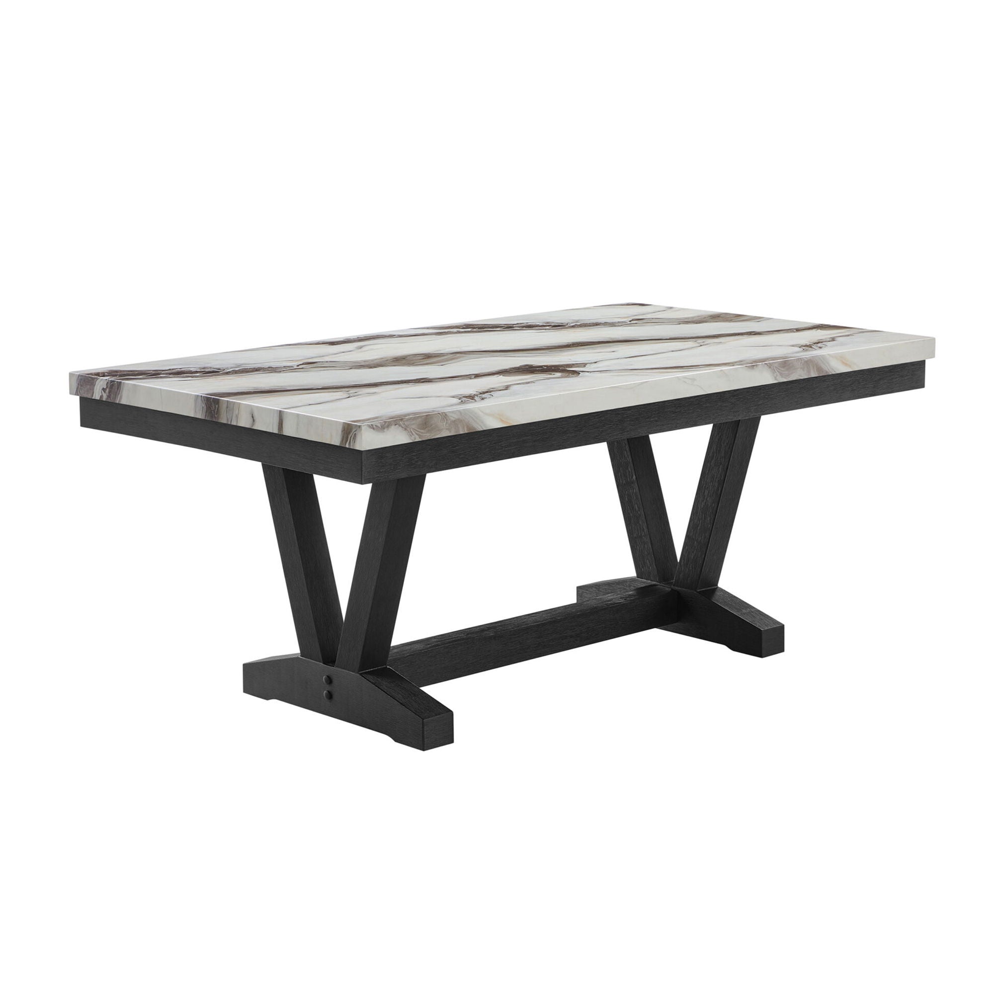 Panda - Dining Table And Trestle Base - Black - Best Buy Furniture