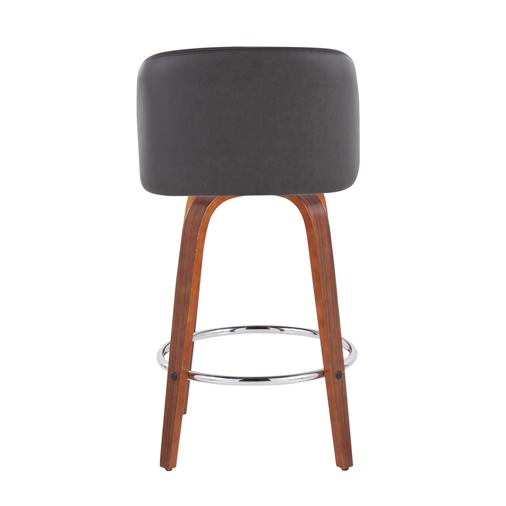 Toriano - Mid-Century Modern Fixed Height Counter Stool With Round Footrest (Set of 2) - Best Buy Furniture