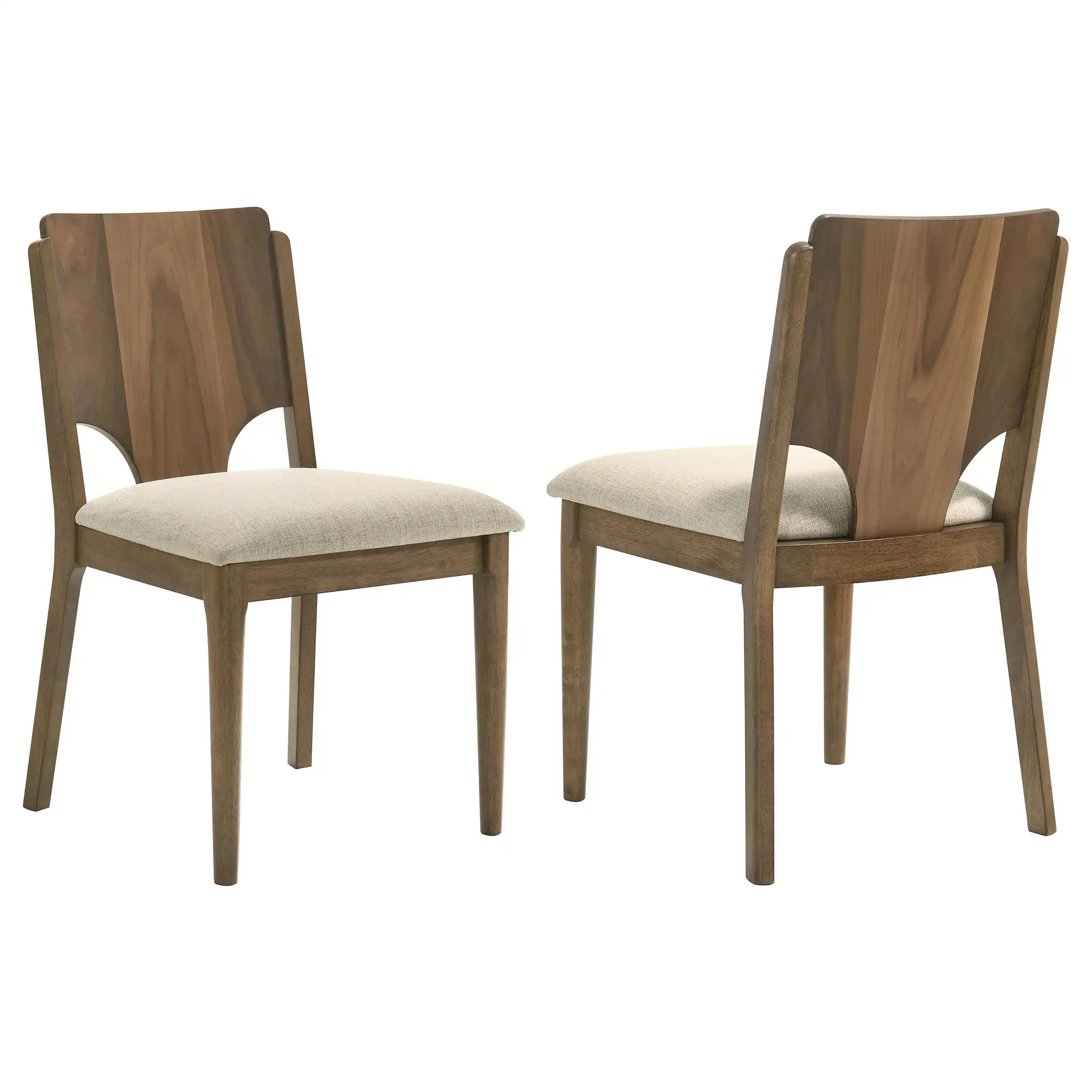 Crestmore - Dining Chair Upholstered Seat (Set of 2) - Walnut - Best Buy Furniture