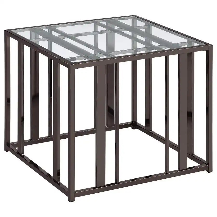 Adri - Rectangular Glass Top Side End Table - Best Buy Furniture