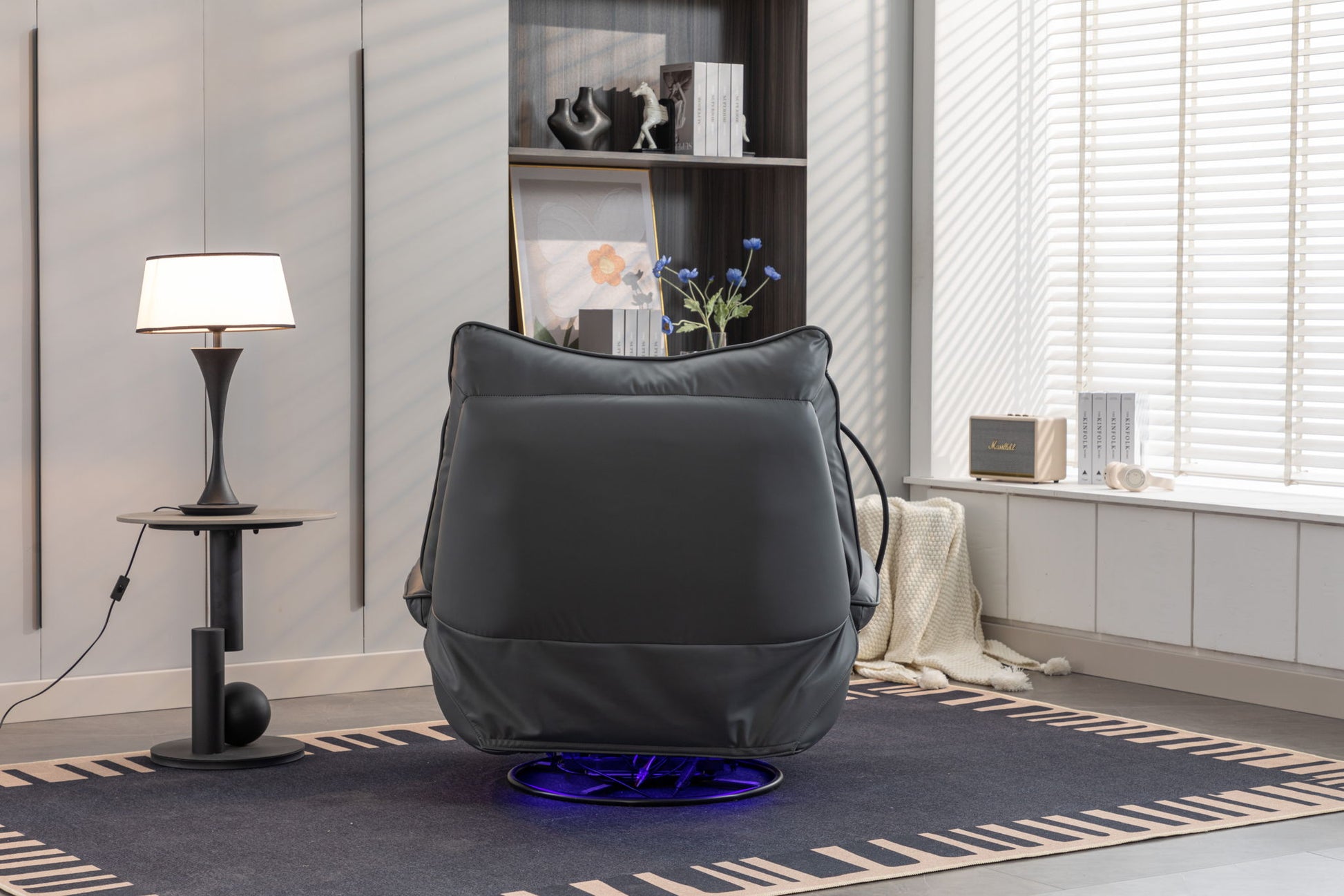 270 Swivel Glider Recliner Chair, Power Recliner Rocking Chair, USB Port Charge For Nursery Chair With Atmosphere Lamp For Living Room Bedroom Apartment - Best Buy Furniture