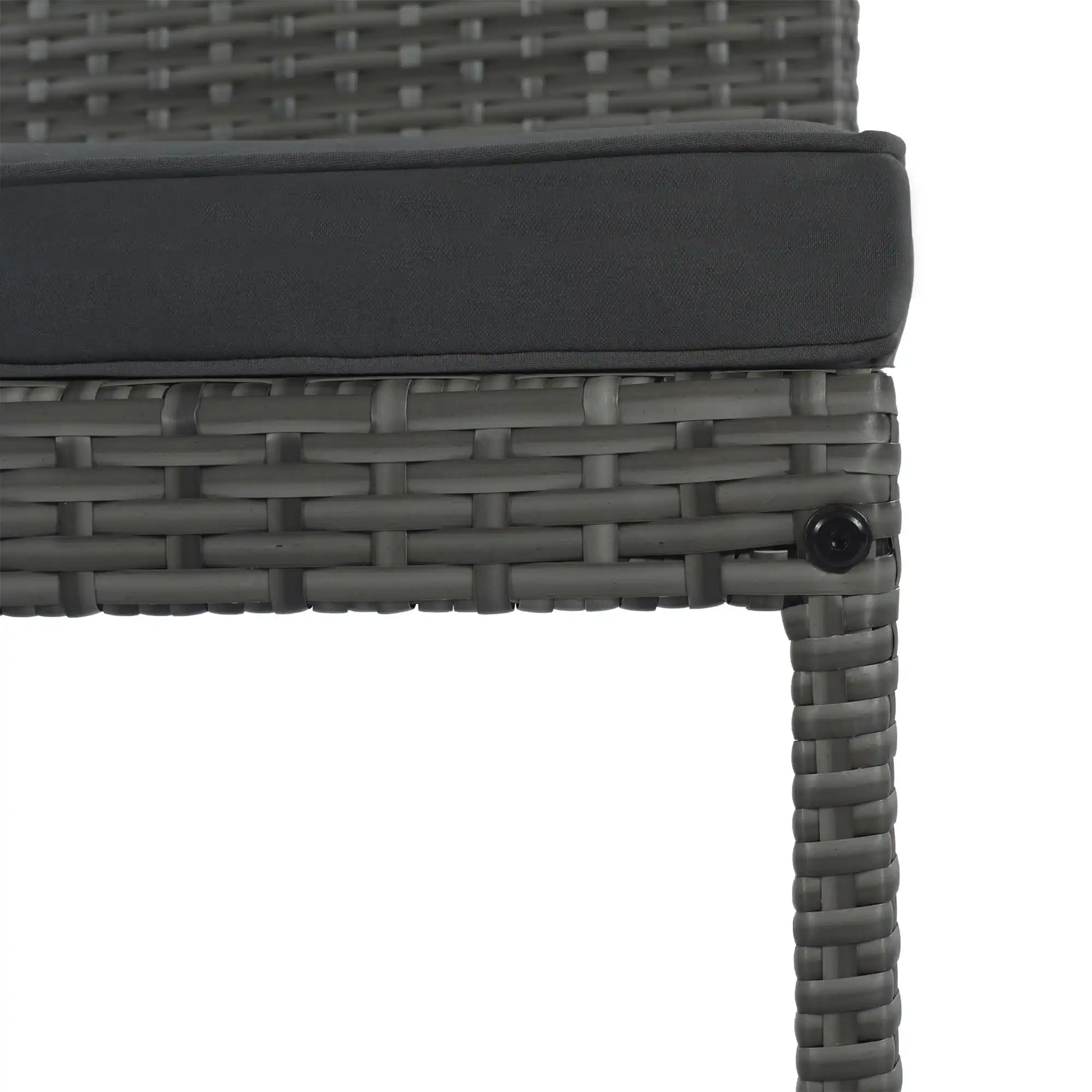 5 Piece Outdoor Wicker Bar Set with Acacia Wood Table, Brown & Gray - Best Buy Furniture