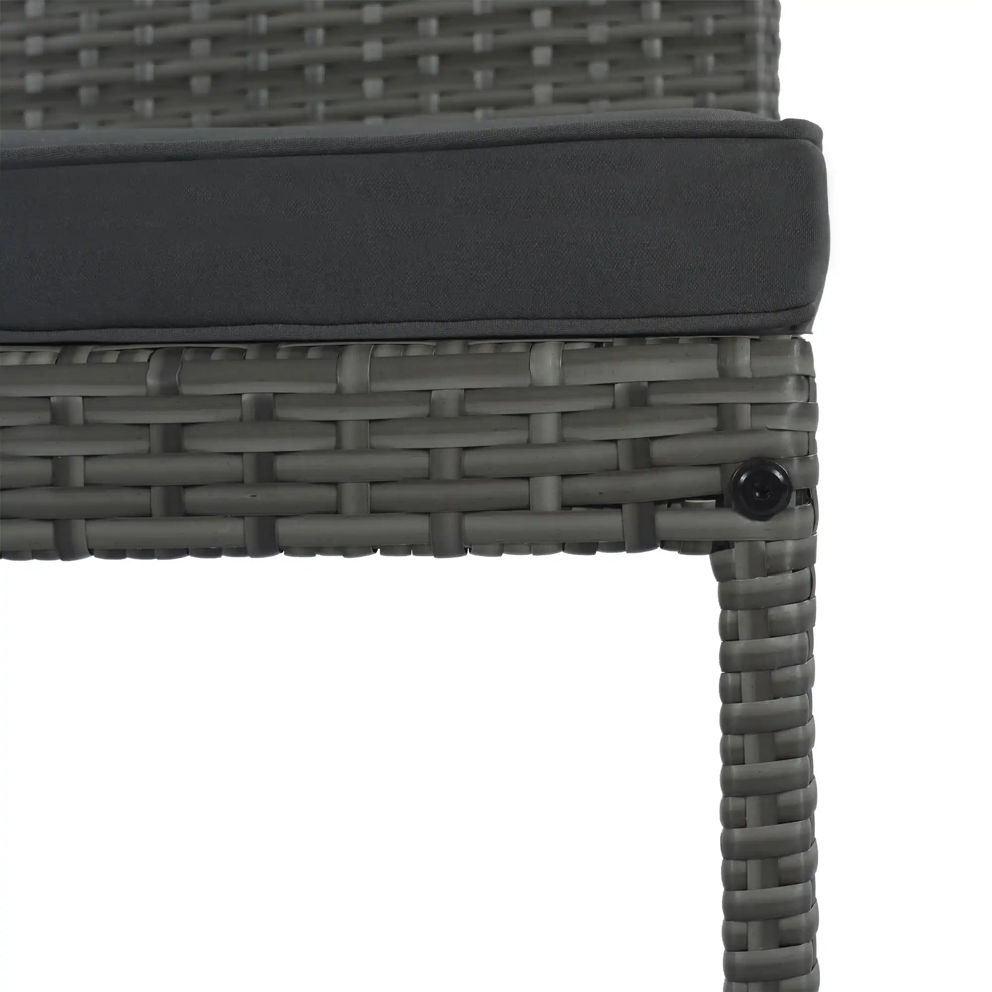 5 Piece Outdoor Wicker Bar Set with Acacia Wood Table, Brown & Gray - Best Buy Furniture