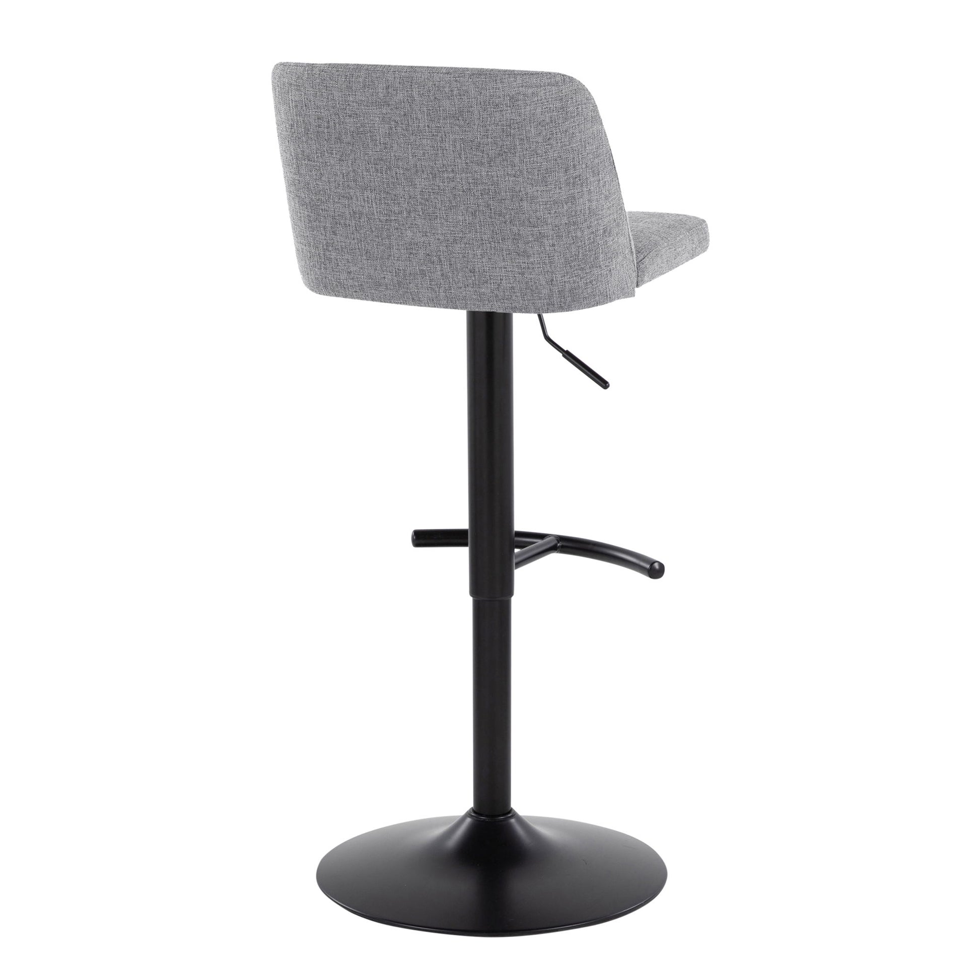 Toriano - Contemporary Adjustable Bar Stool With Rounded T Footrest (Set of 2) - Best Buy Furniture