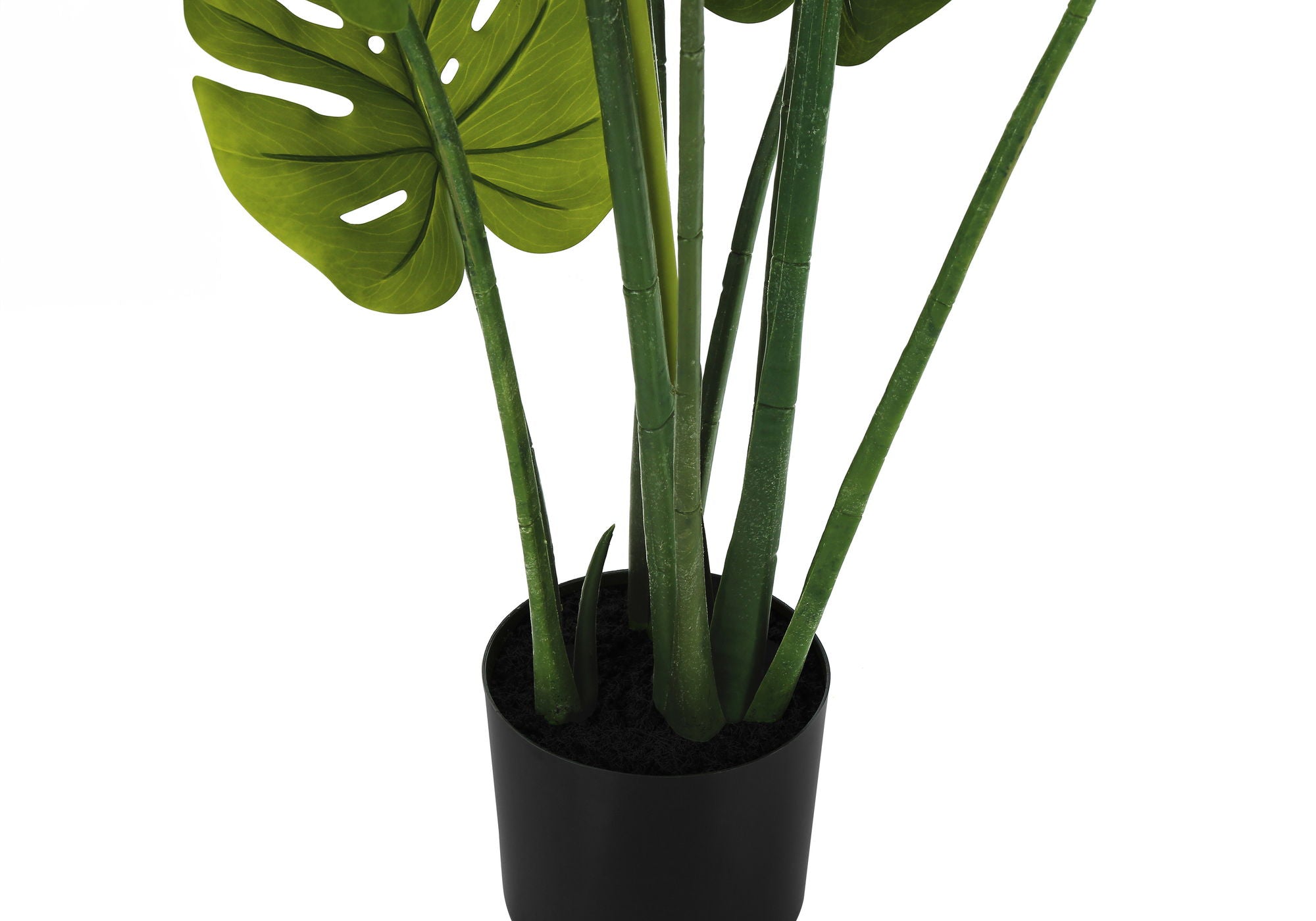 45" Tall, Artificial Plant, Monstera Tree, Indoor, Faux, Fake, Floor, Greenery, Potted, Real Touch, Decorative - Green / Black - Best Buy Furniture