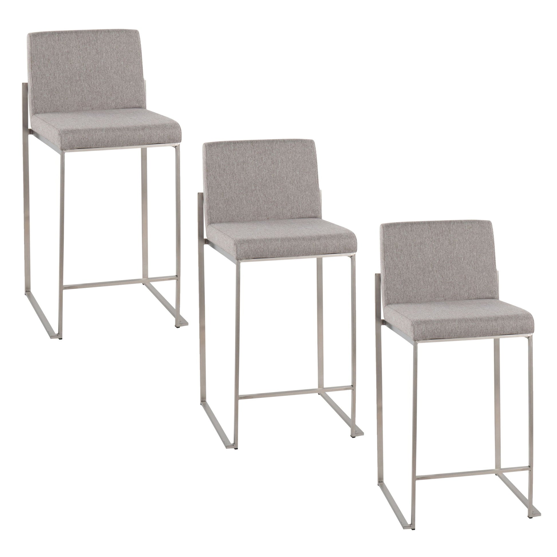 Fuji - Contemporary High Back Counter Stool, Functional Design - Best Buy Furniture