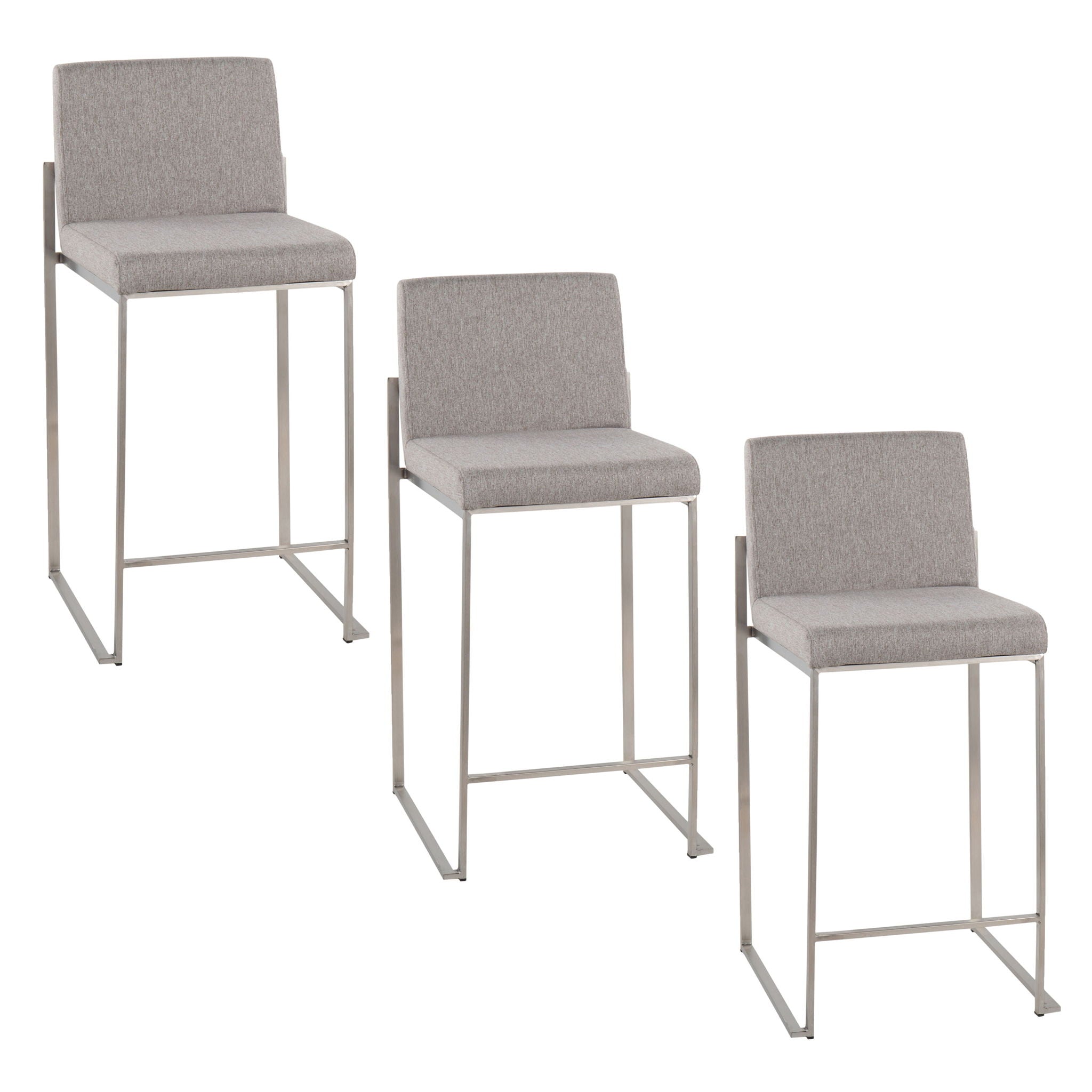 Fuji - Contemporary High Back Counter Stool, Functional Design - Best Buy Furniture