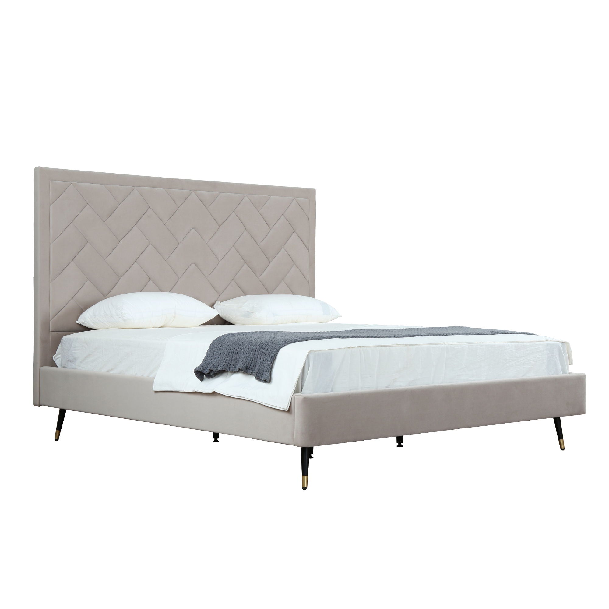 Crosby - Bed With Upholstered Headboard And Slats