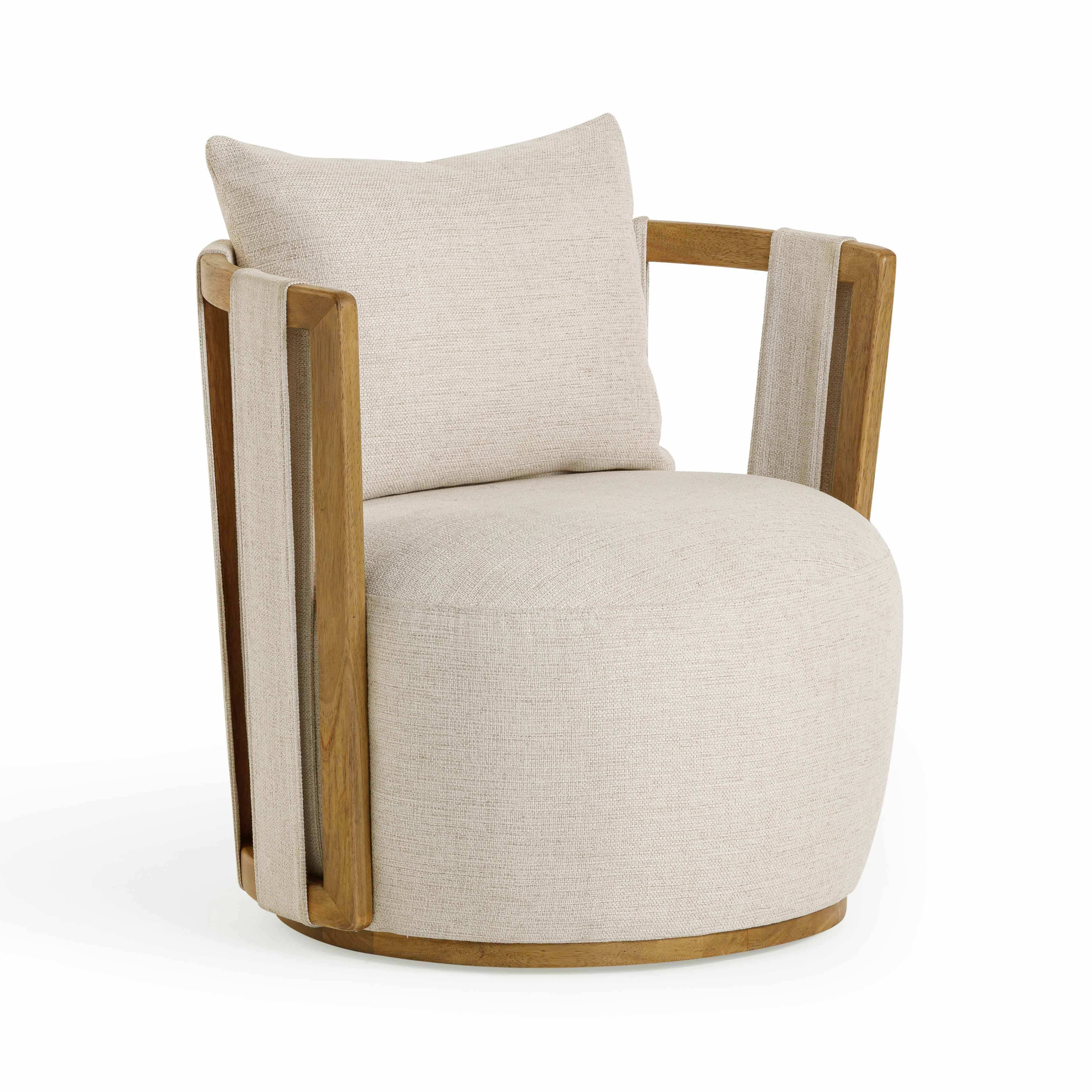 Paolo - Textured Weave Swivel Chair - Best Buy Furniture