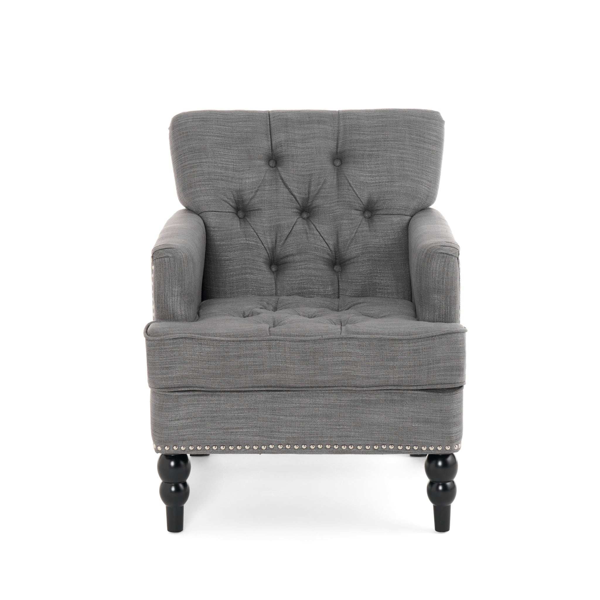 Harrison - Tufted Club Chair With Button Tufted Back And Birch Wood Legs - Best Buy Furniture