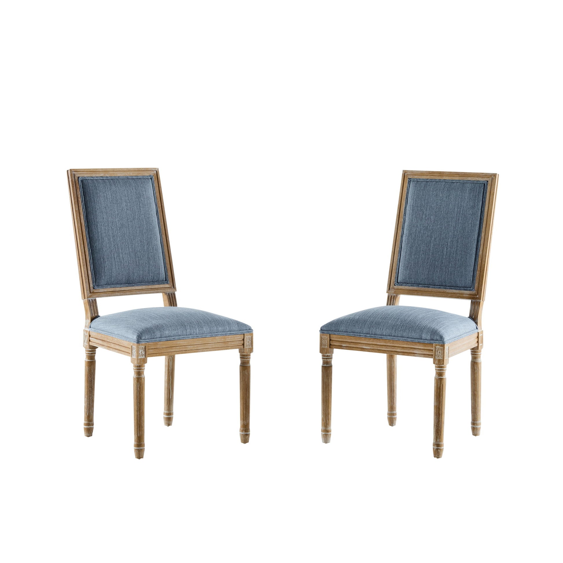 French Country Style Dining Chair With Upholstered Seating And Fluted Legs - Best Buy Furniture