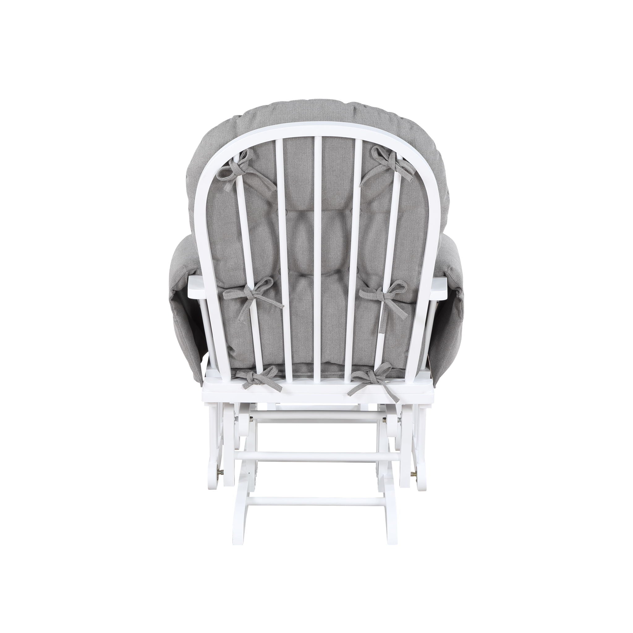 Mason - Glider And Ottoman White Wood - Best Buy Furniture