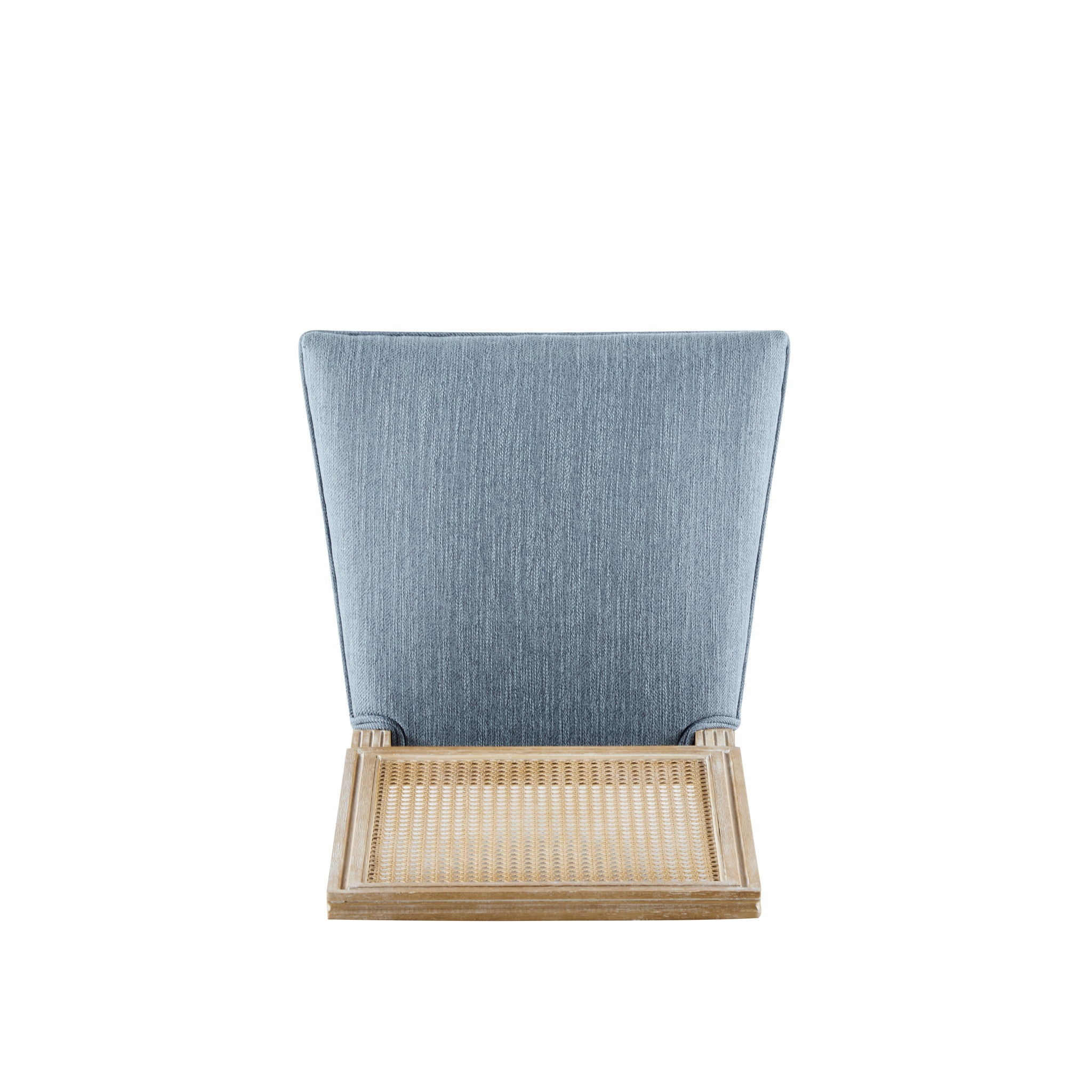 French Country Dining Chair With Rectangular Cane Backrest And Smooth Upholstered Seating - Best Buy Furniture