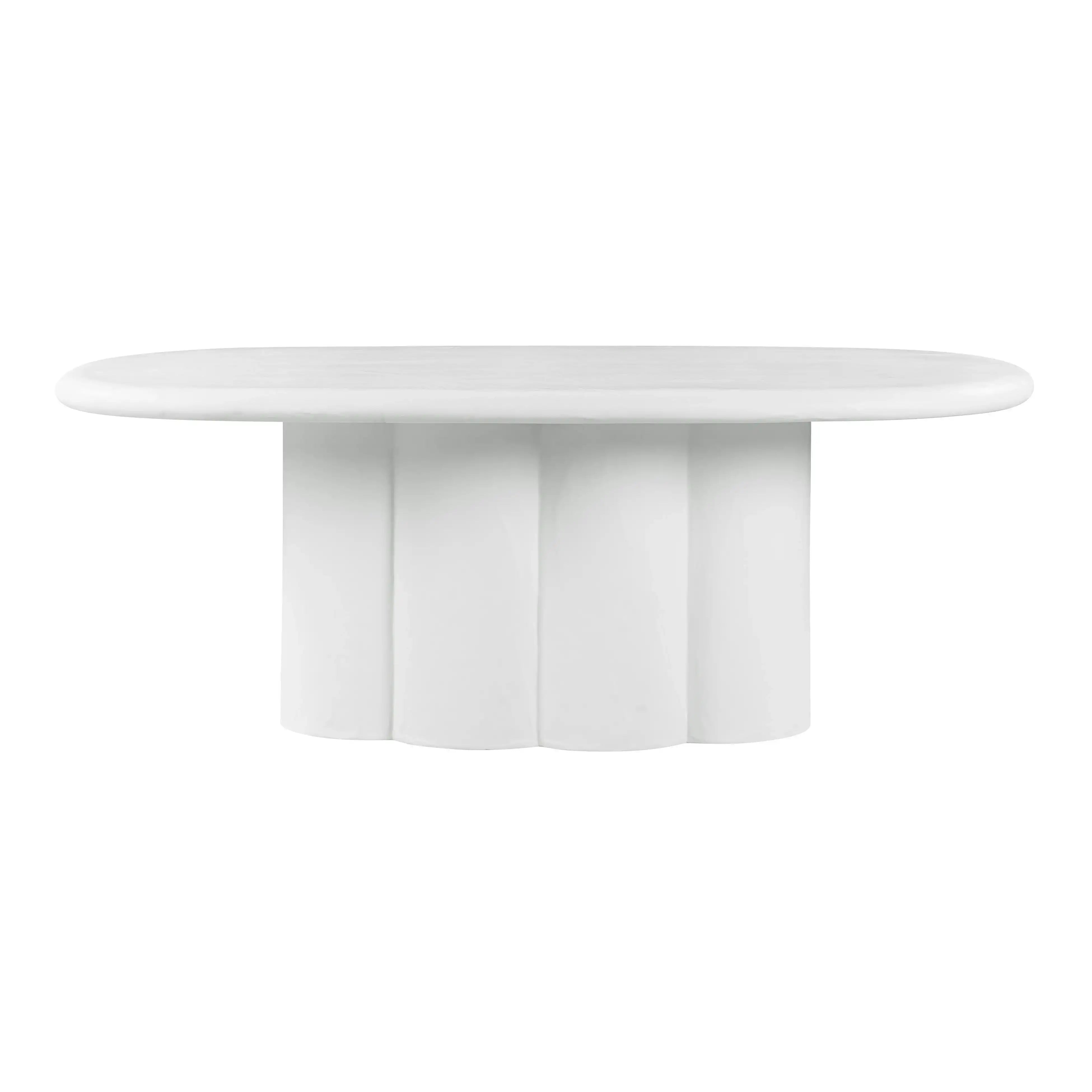 Elika - Faux Plaster Oval Dining Table - Best Buy Furniture