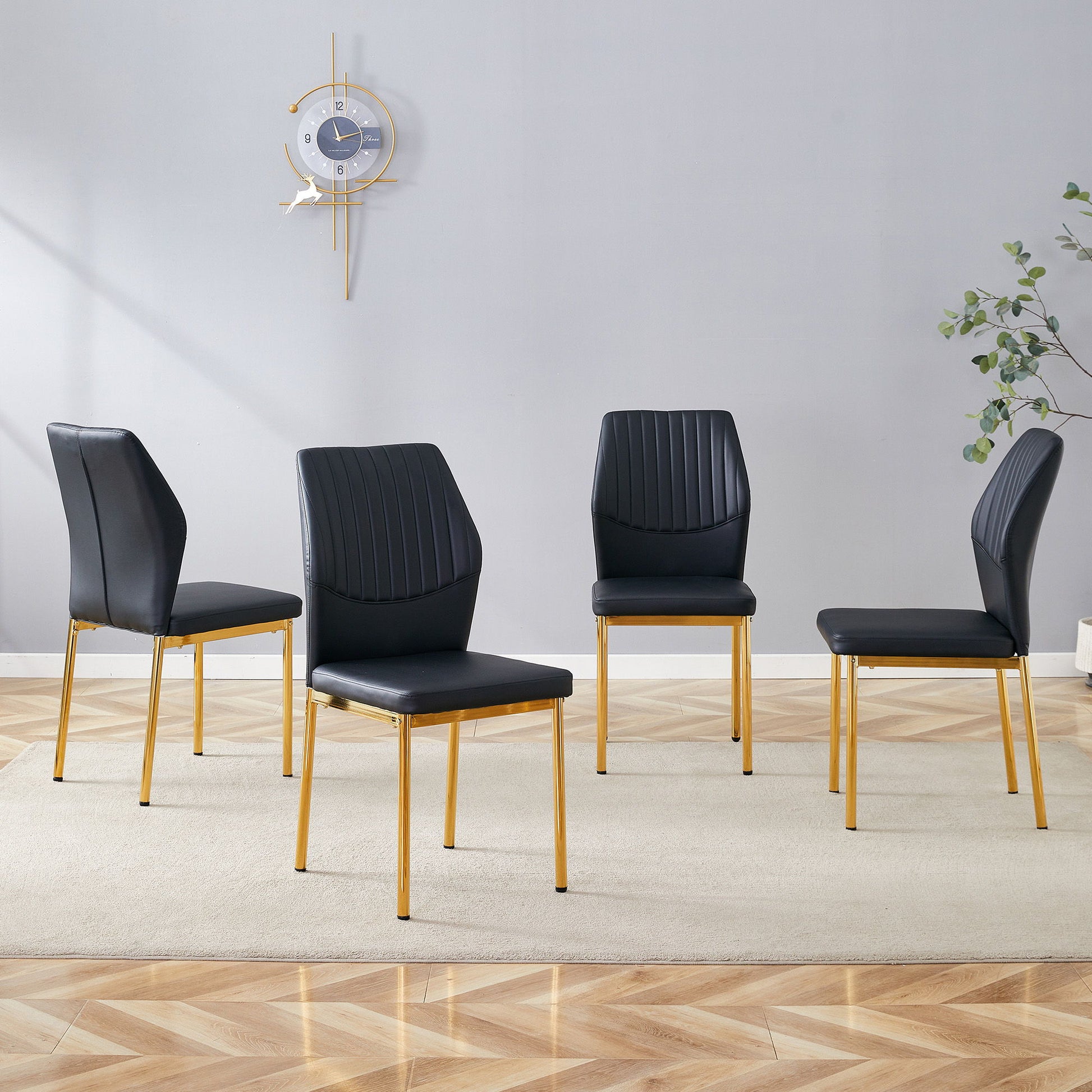 Luxury Simple Chair With Metal Gold Leg - Best Buy Furniture