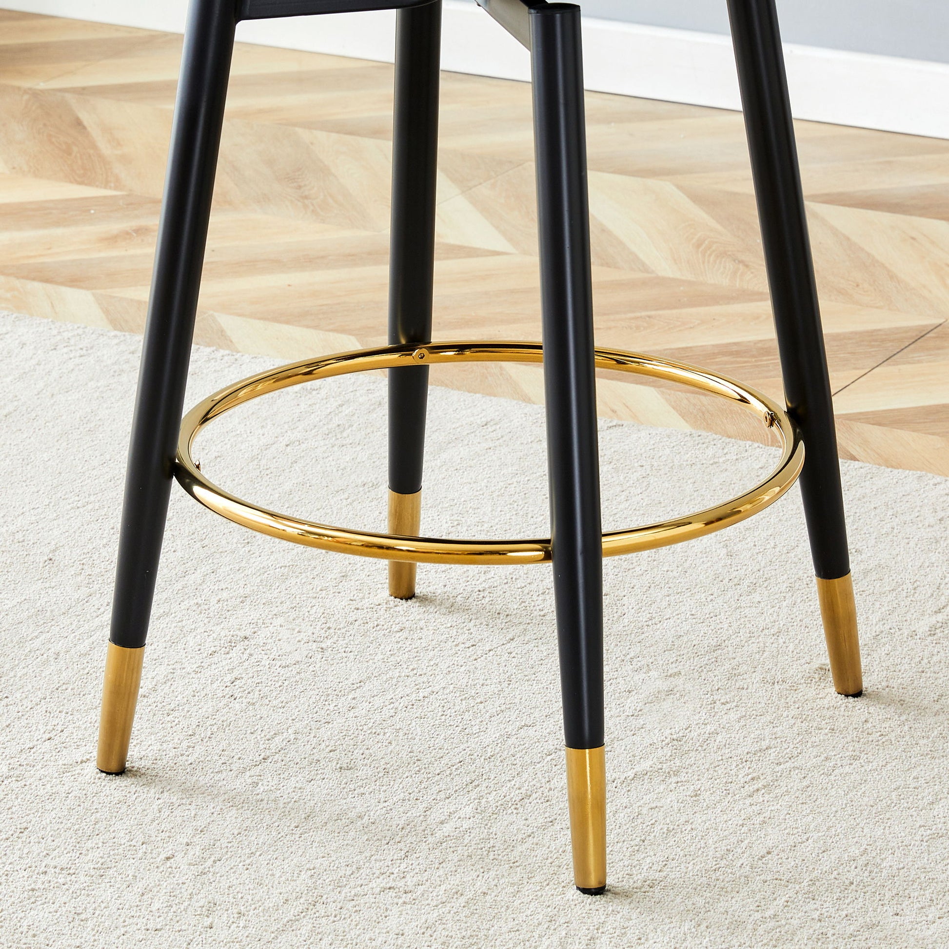 Upholstered Rotatable Bar Chair With Metal Legs For Dining Room - Best Buy Furniture