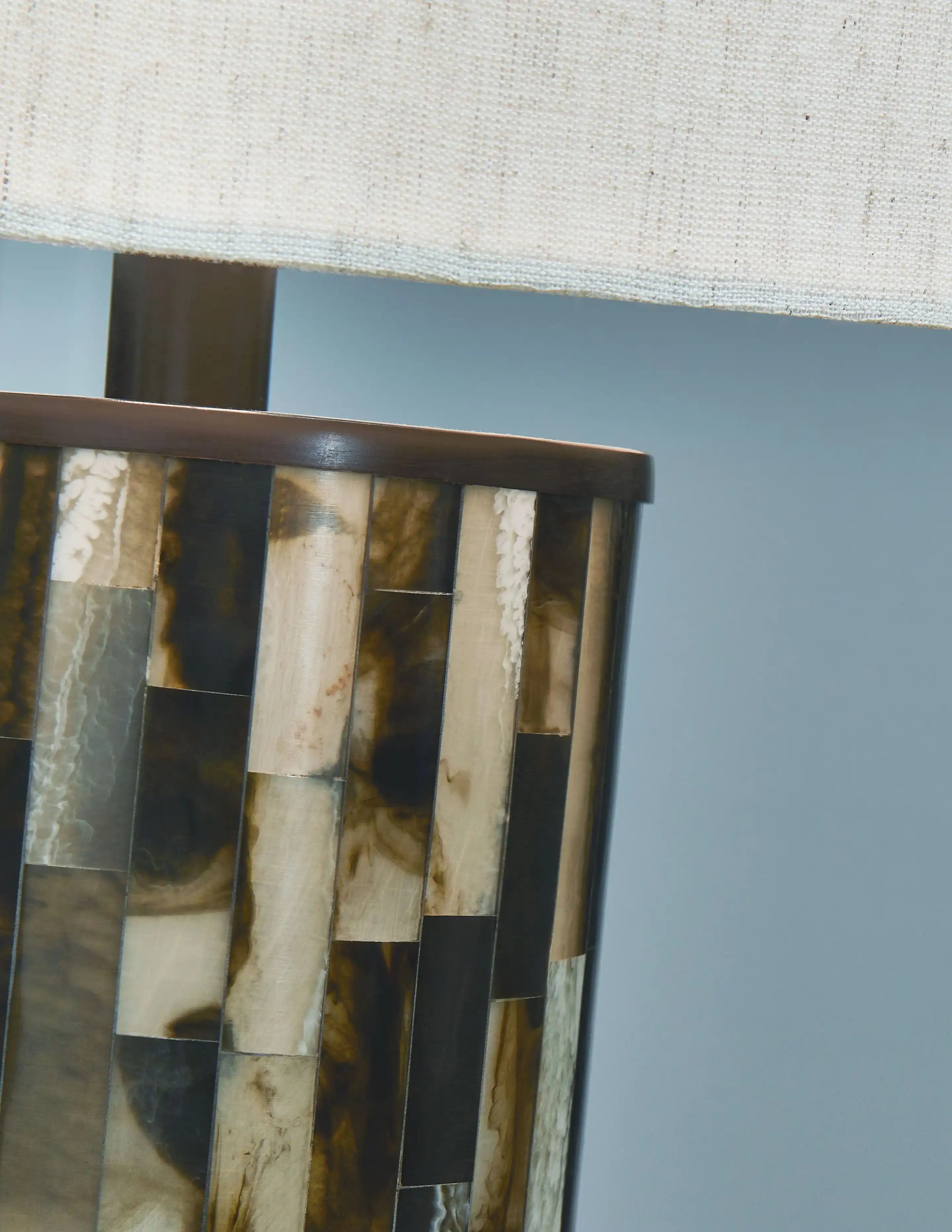 Ellford - Poly Table Lamp - Black / Brown / Cream - Best Buy Furniture