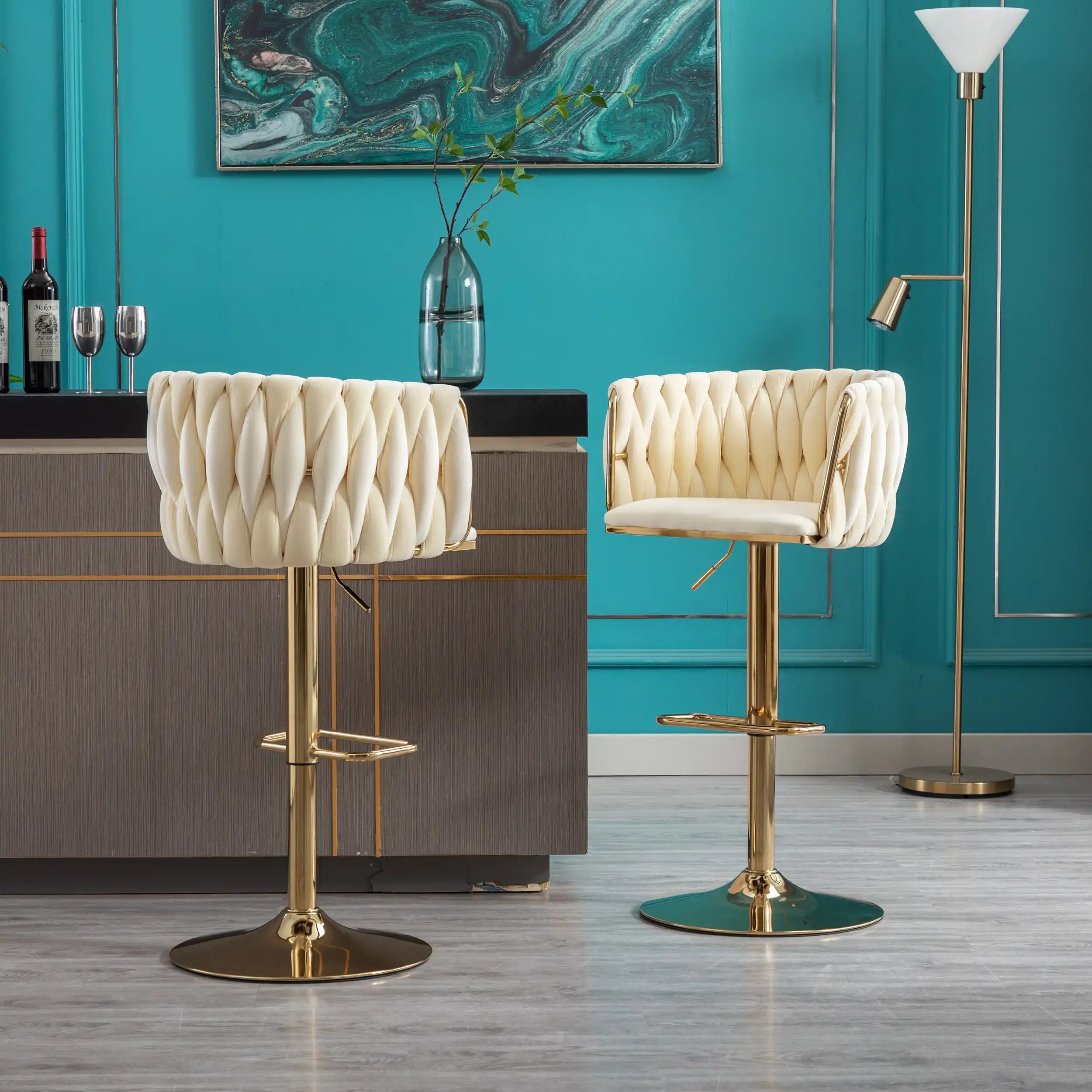 Luxury Set of 2 Bar Stools - Best Buy Furniture