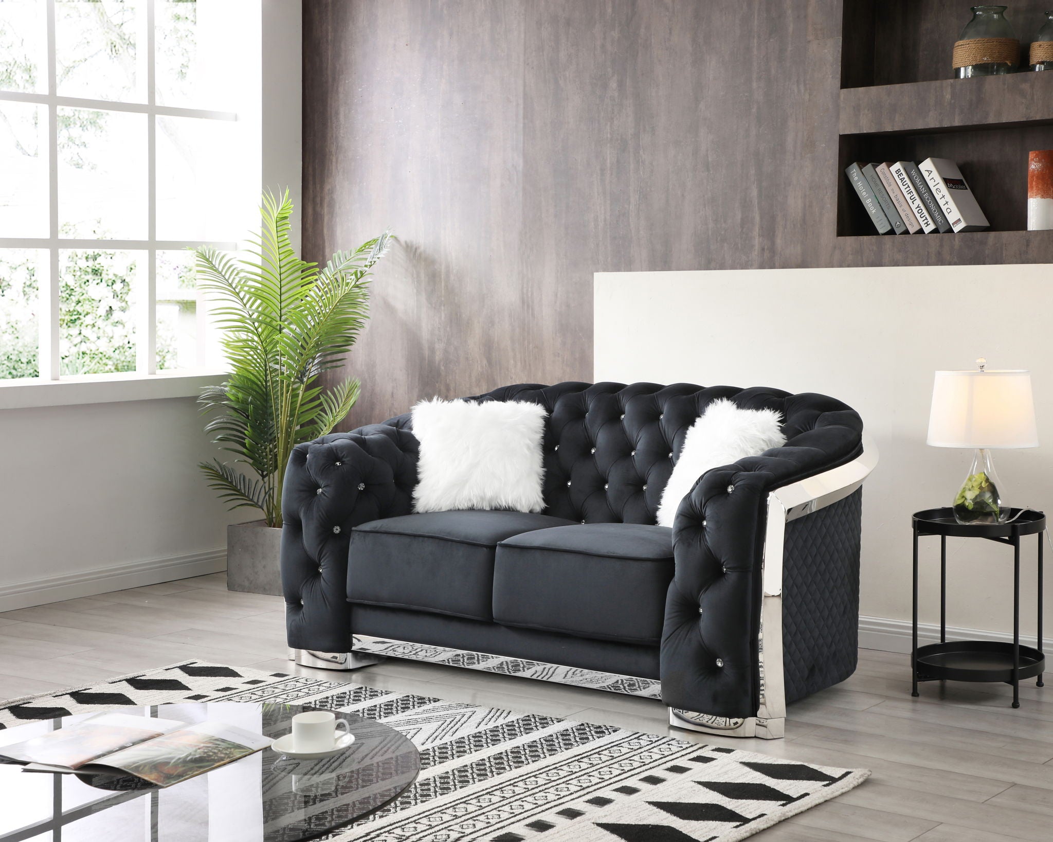 Loveseat With Flared Arms - Best Buy Furniture