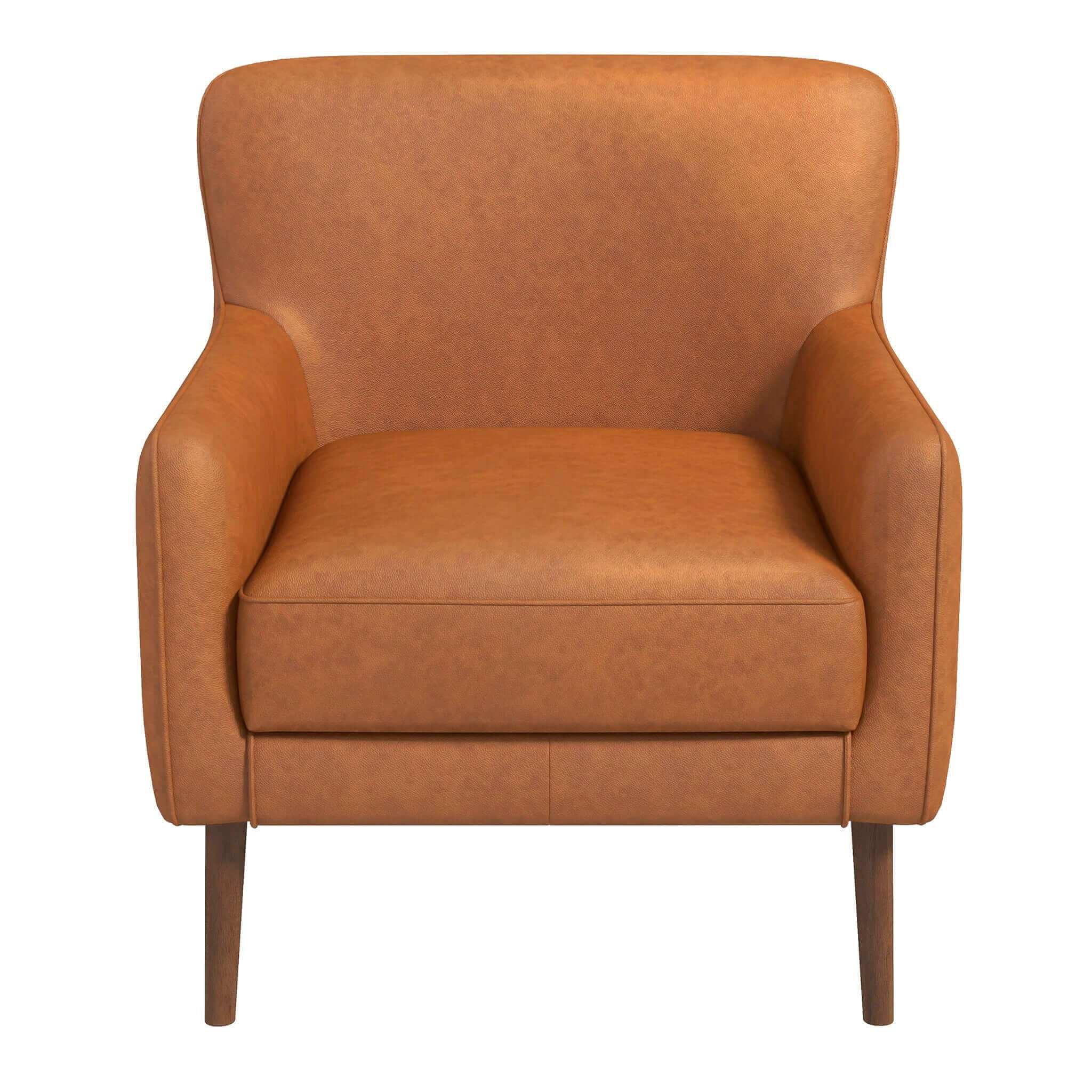 Claire - Genuine Leather Lounge Chair - Tan - Best Buy Furniture