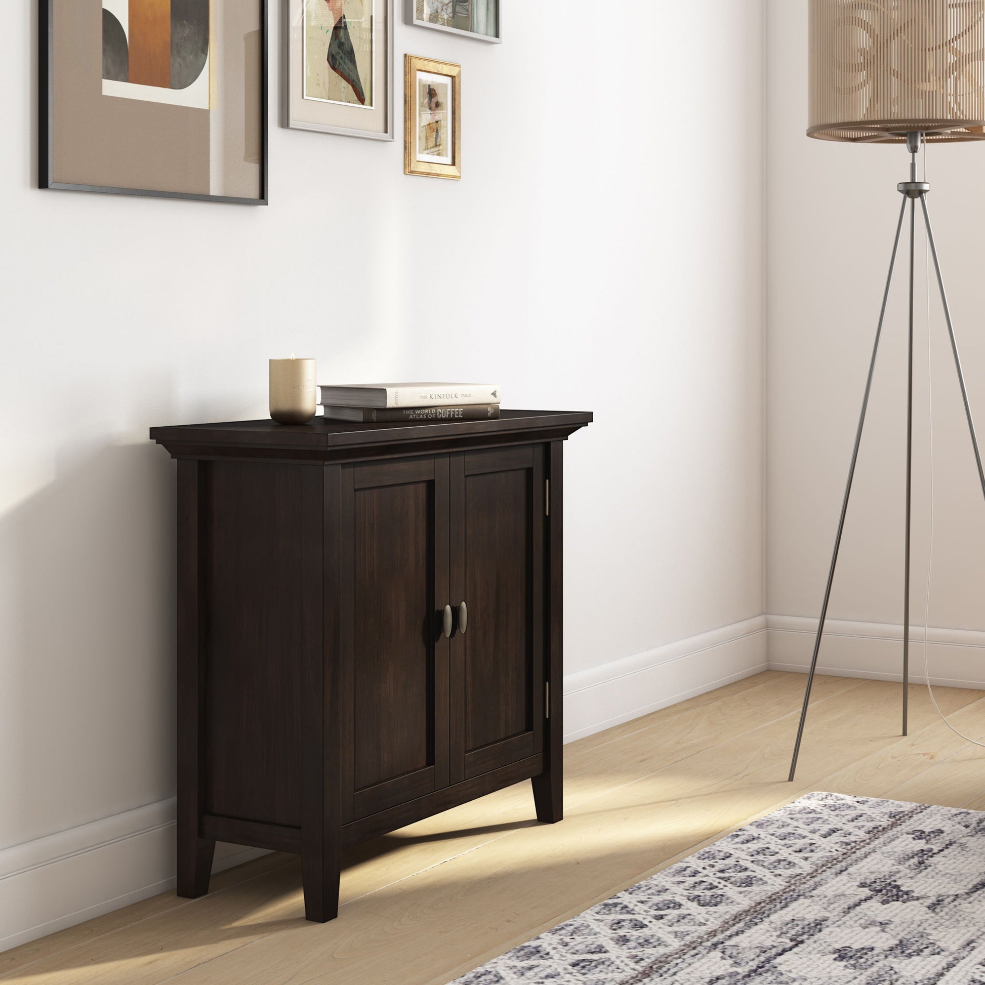 Redmond - Low Storage Cabinet - Brunette Brown - Best Buy Furniture