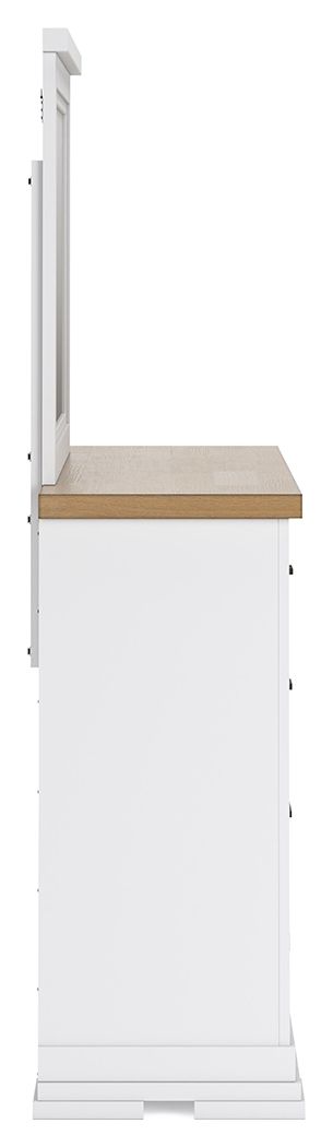 Ashbryn - Dresser And Mirror - White / Natural - Best Buy Furniture