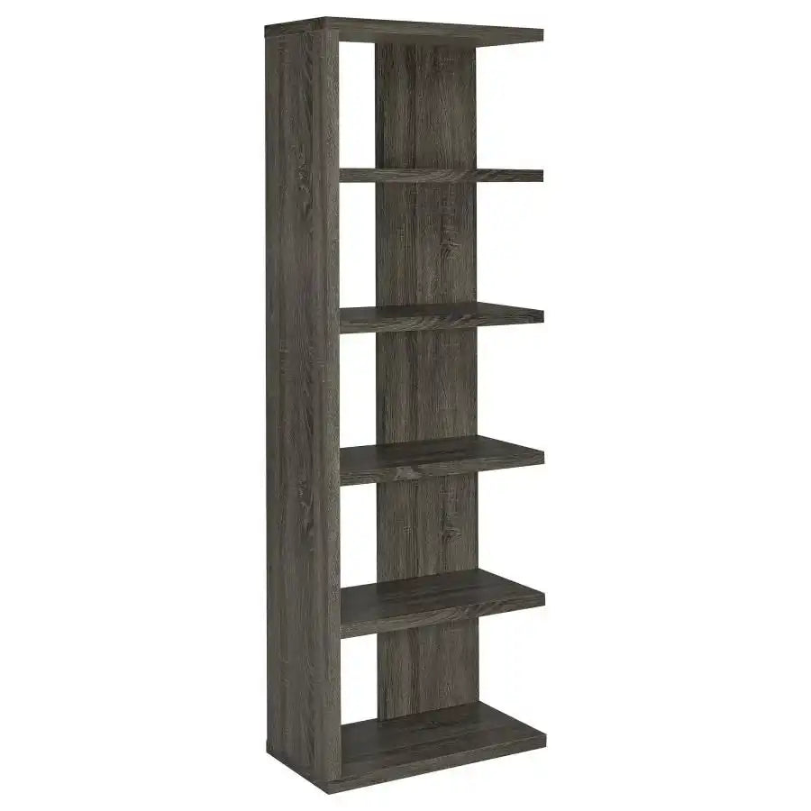 Harrison - 5-Shelf Bookshelf - Weathered Gray - Best Buy Furniture