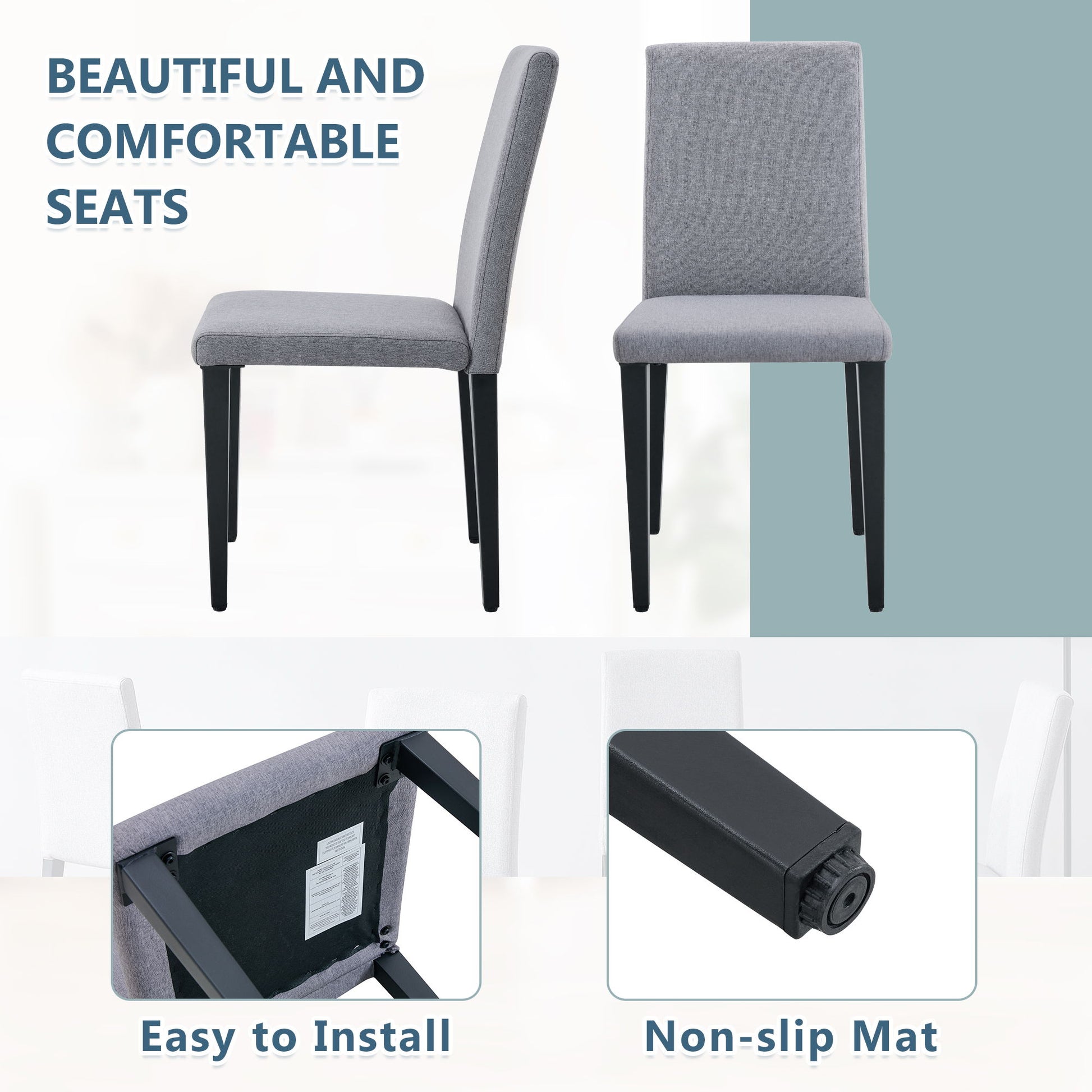 Versatile Dining Chairs With Comfortable Design And Metal Legs - Best Buy Furniture