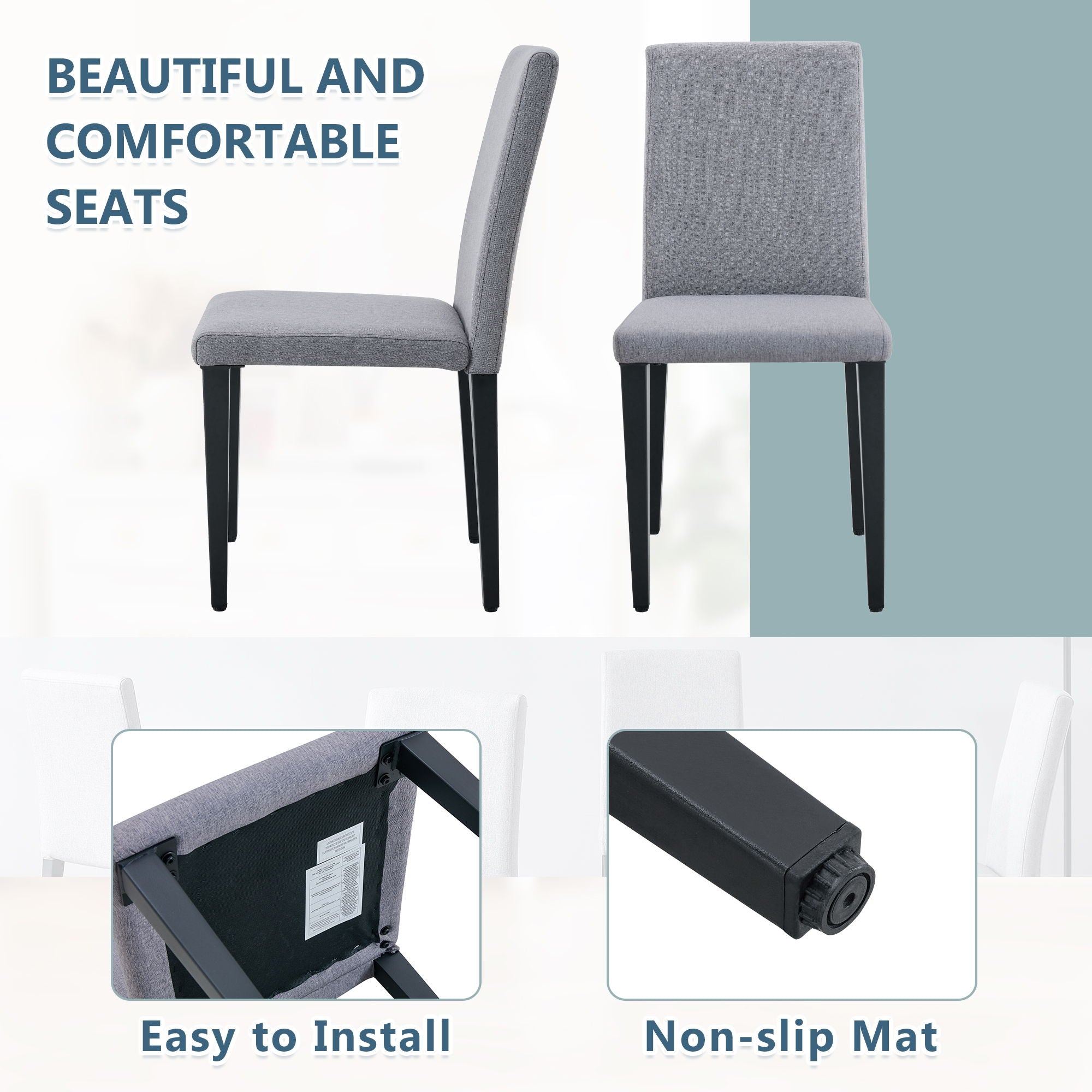 Versatile Dining Chairs With Comfortable Design And Metal Legs - Best Buy Furniture
