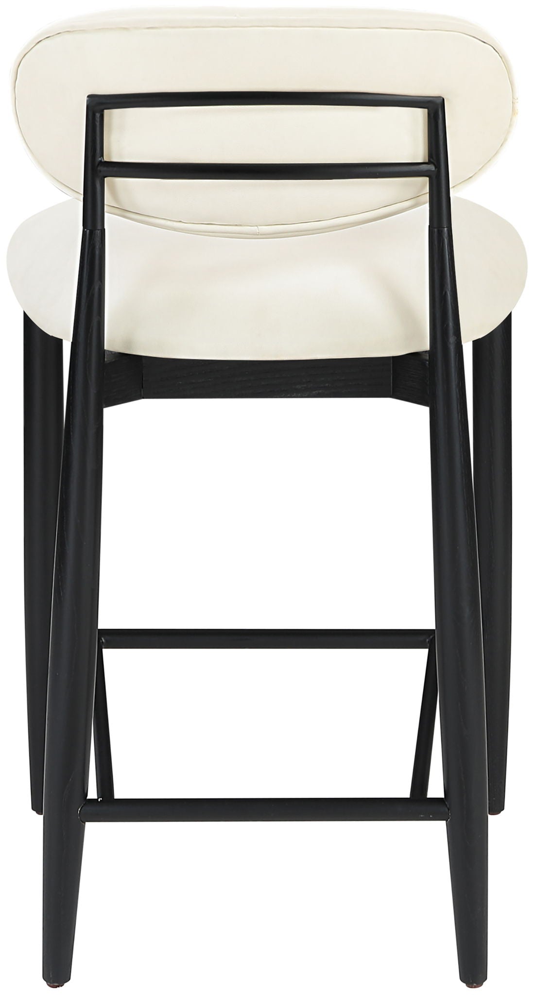 Riccio - Faux Leather Stool - Black Frame - Best Buy Furniture