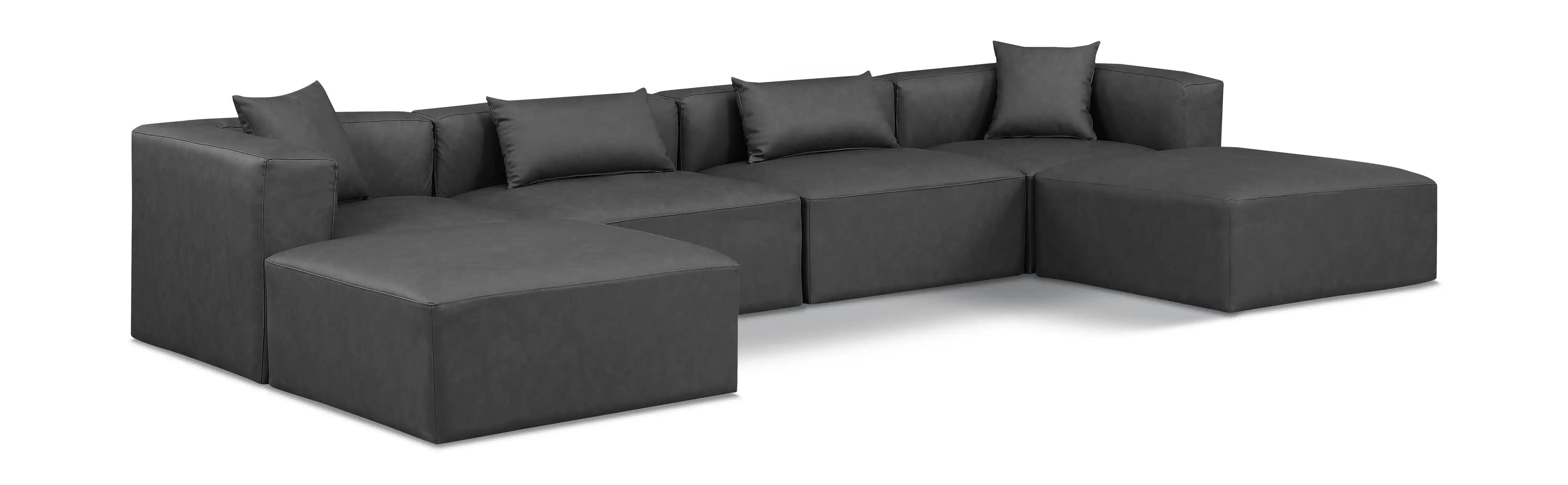 Cube - 6 Piece Modular Double Chaise Sectional - Best Buy Furniture