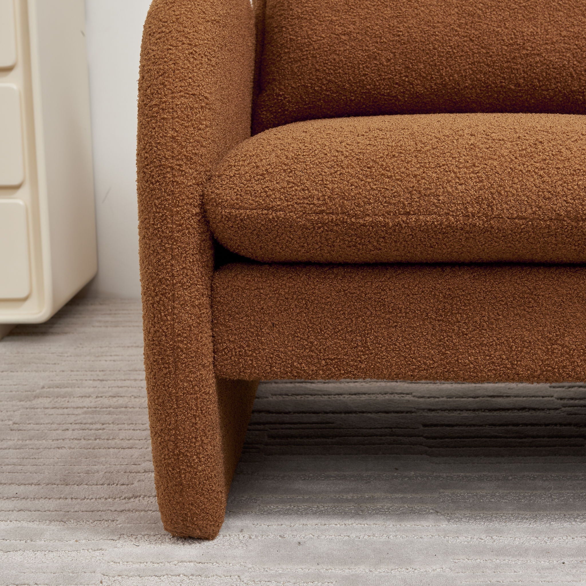 Modern Sherpa Upholstered Accent Chair, Comfortable Living Room Armchair, Lounge Chair For Bedroom, And Office - Best Buy Furniture