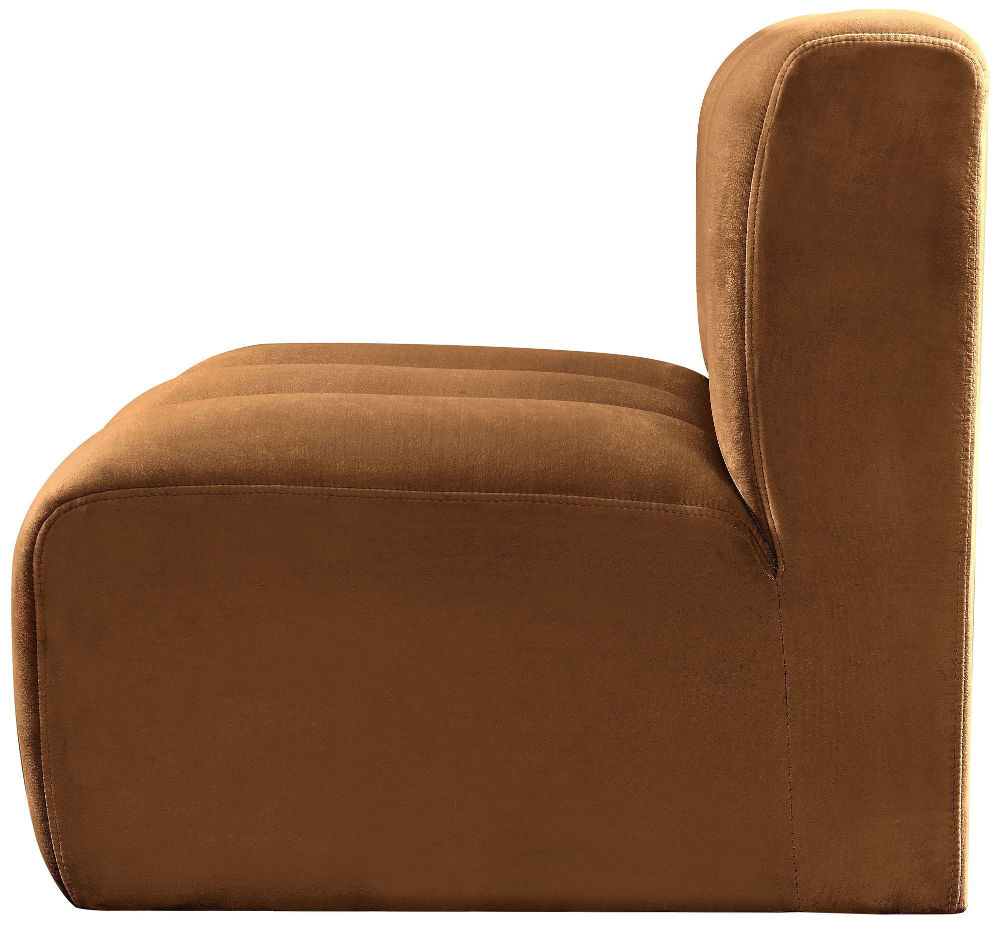 Arc - Velvet Straight Chair - Saddle - Best Buy Furniture
