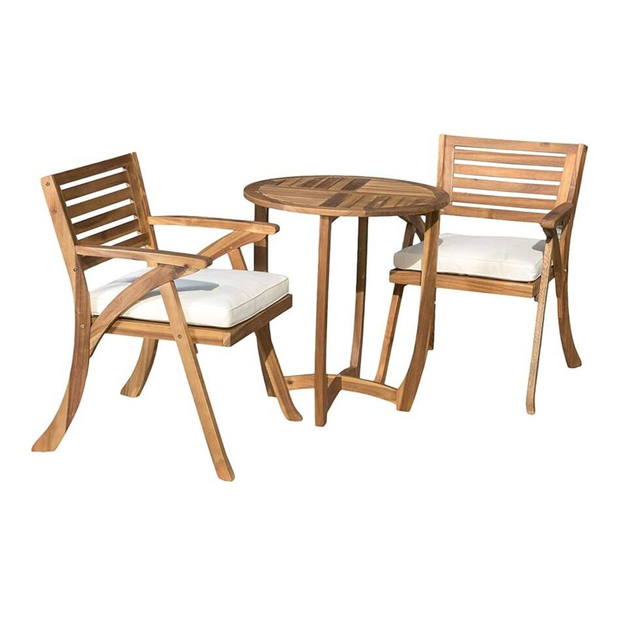 Outdoor Dining Set With Coffee Table And 2 Chairs - Teak - Best Buy Furniture