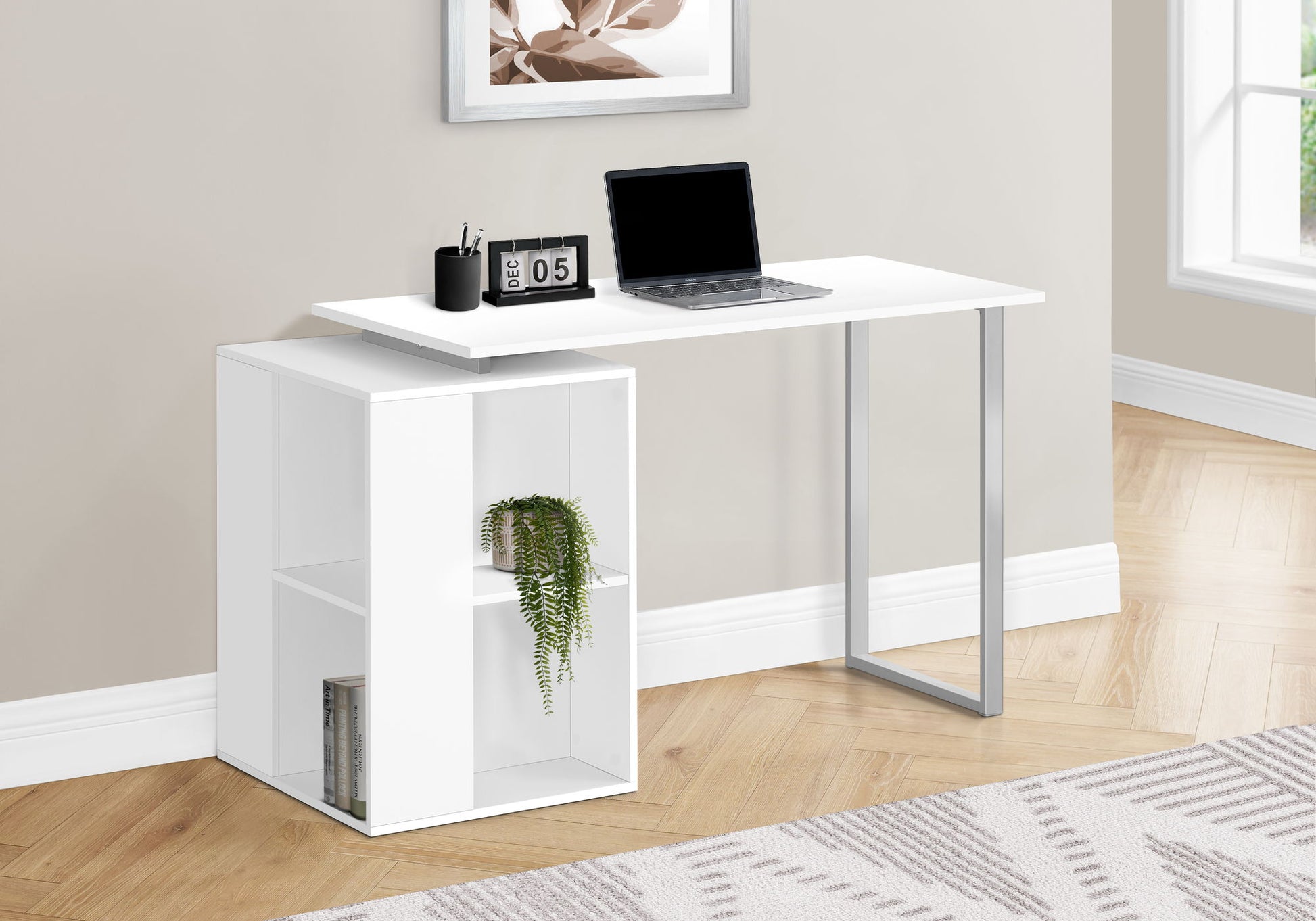 Computer Desk, Home Office, Left, Right Set-Up, Storage Shelves, Work, Laptop, Contemporary, Modern - Best Buy Furniture