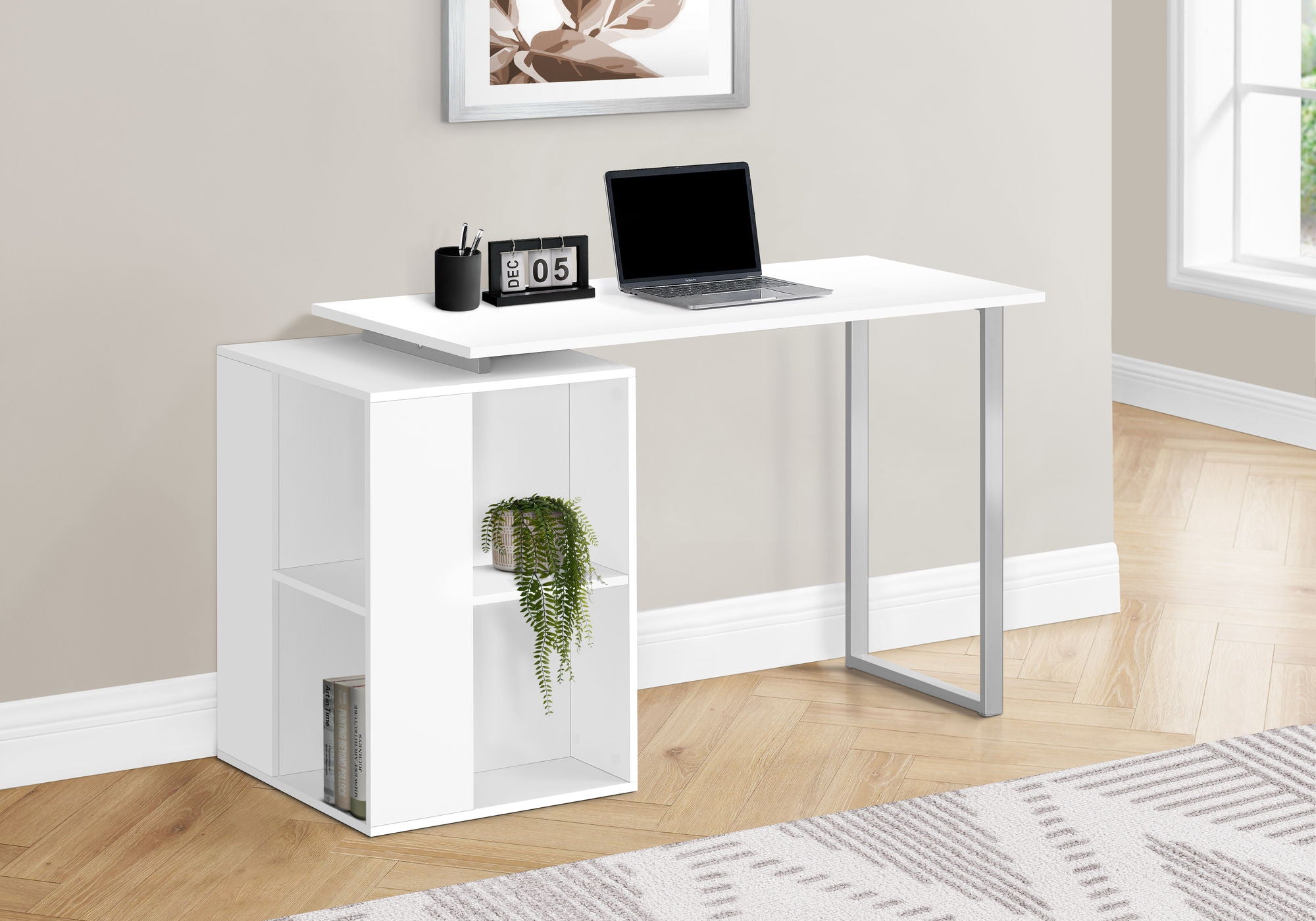Computer Desk, Home Office, Left, Right Set-Up, Storage Shelves, Work, Laptop, Contemporary, Modern - Best Buy Furniture