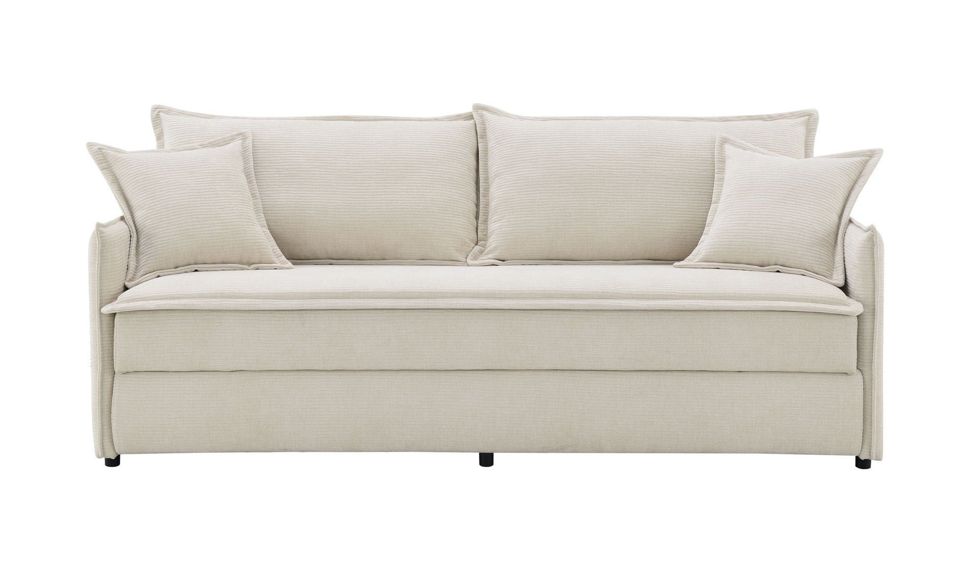 Elisea - Sleeper Sectional Sofa With 2 Toss Pillows - Beige - Best Buy Furniture