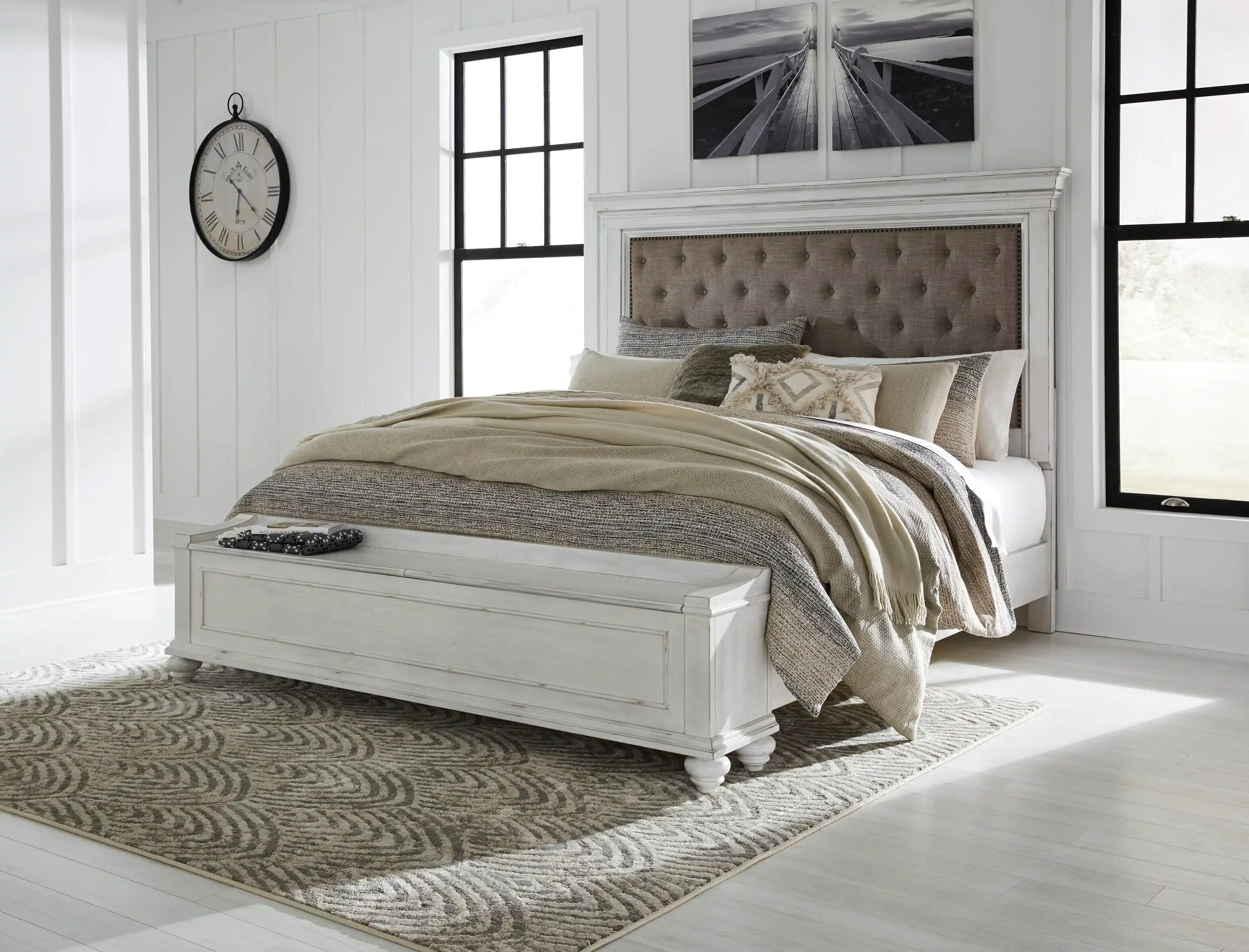 Kanwyn - Upholstered Panel Bed - Best Buy Furniture