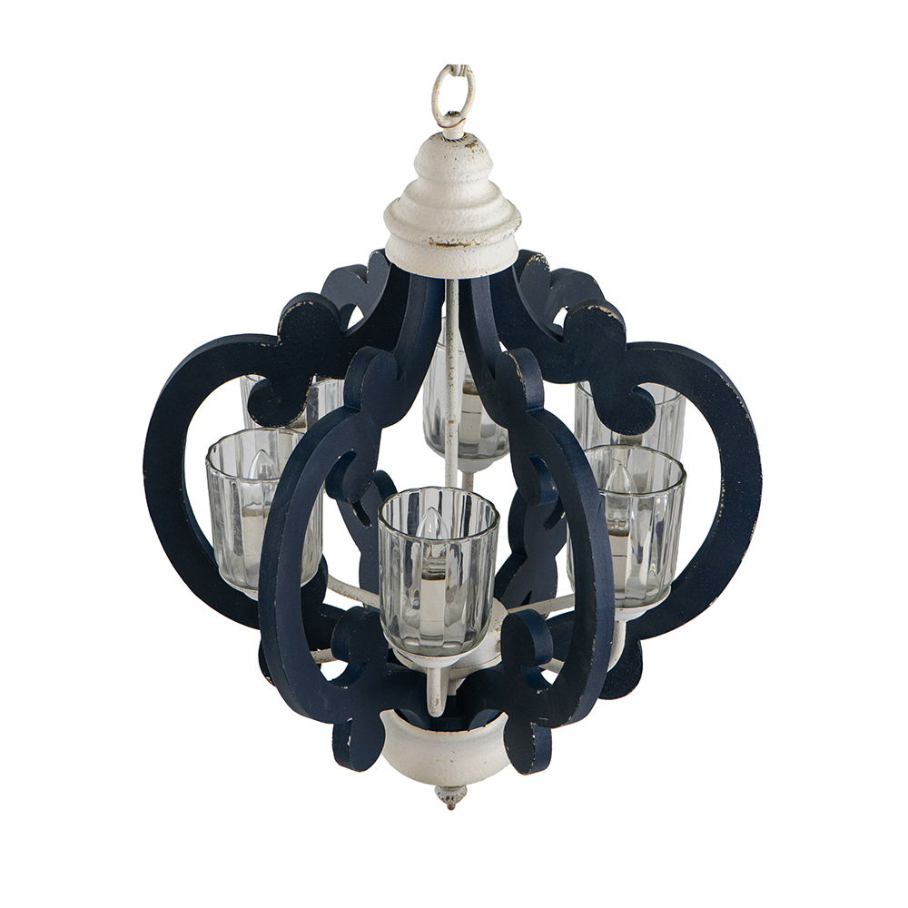 Wood Chandelier 6 Light Farmhouse Pendant Lighting Wood Hanging Light Fixture For Kitchen Living Dining Room, Bulb Not Included - Cream - Best Buy Furniture