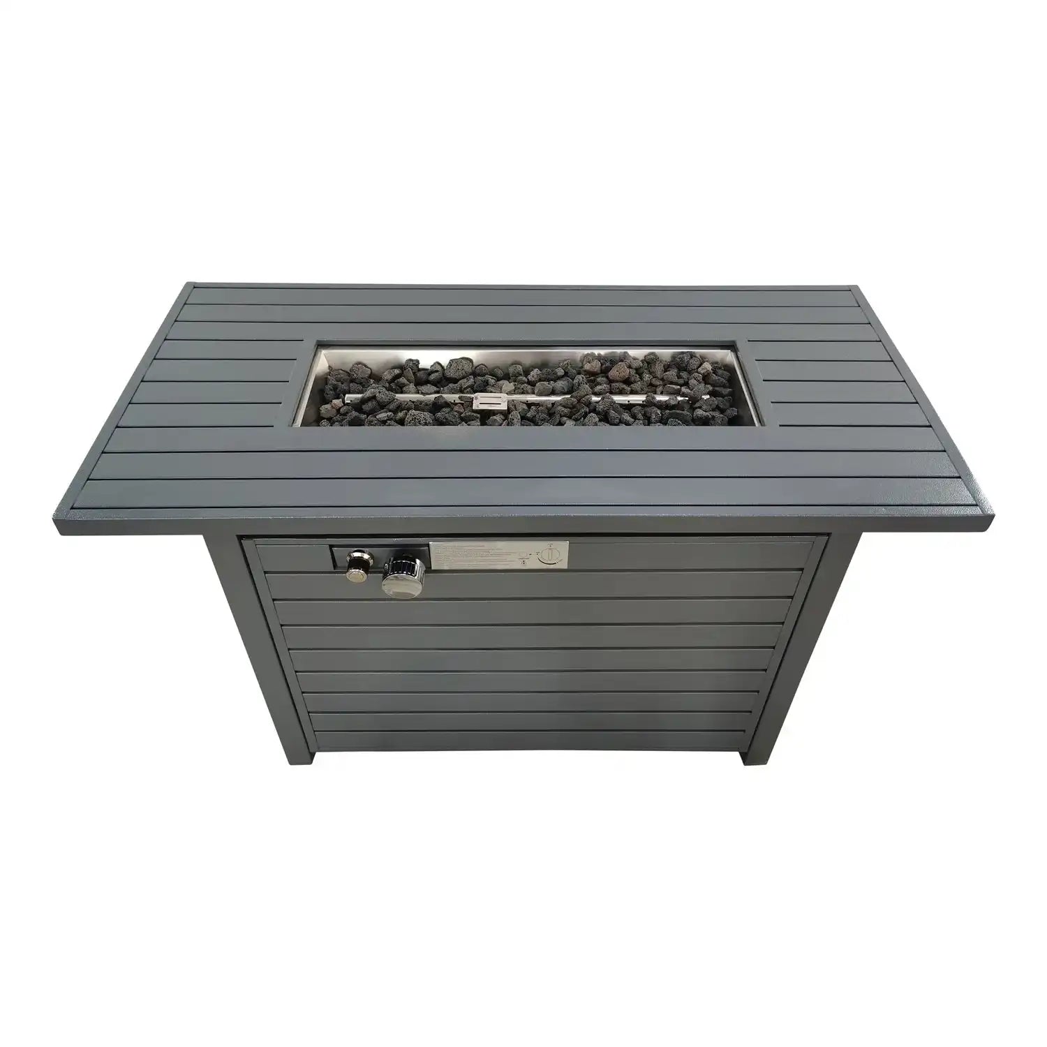 Outdoor Fire Pit Table With Lid, Durable Construction - Gray - Best Buy Furniture