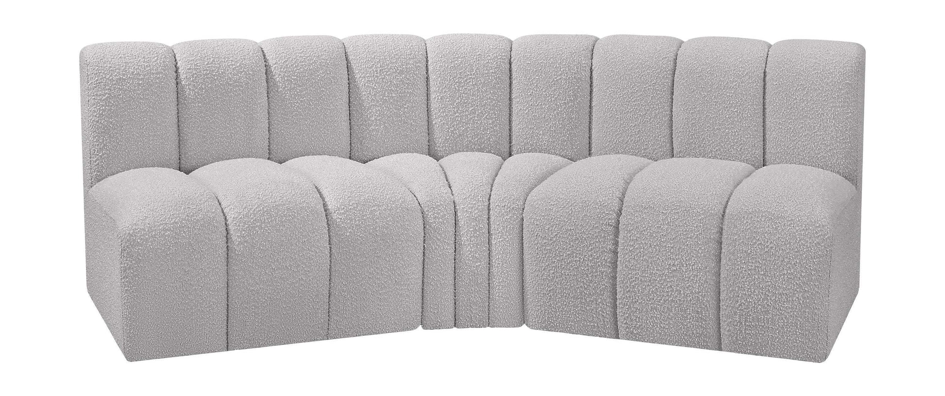 Arc - Boucle Fabric 3 Piece Modular Corner Sofa - Best Buy Furniture