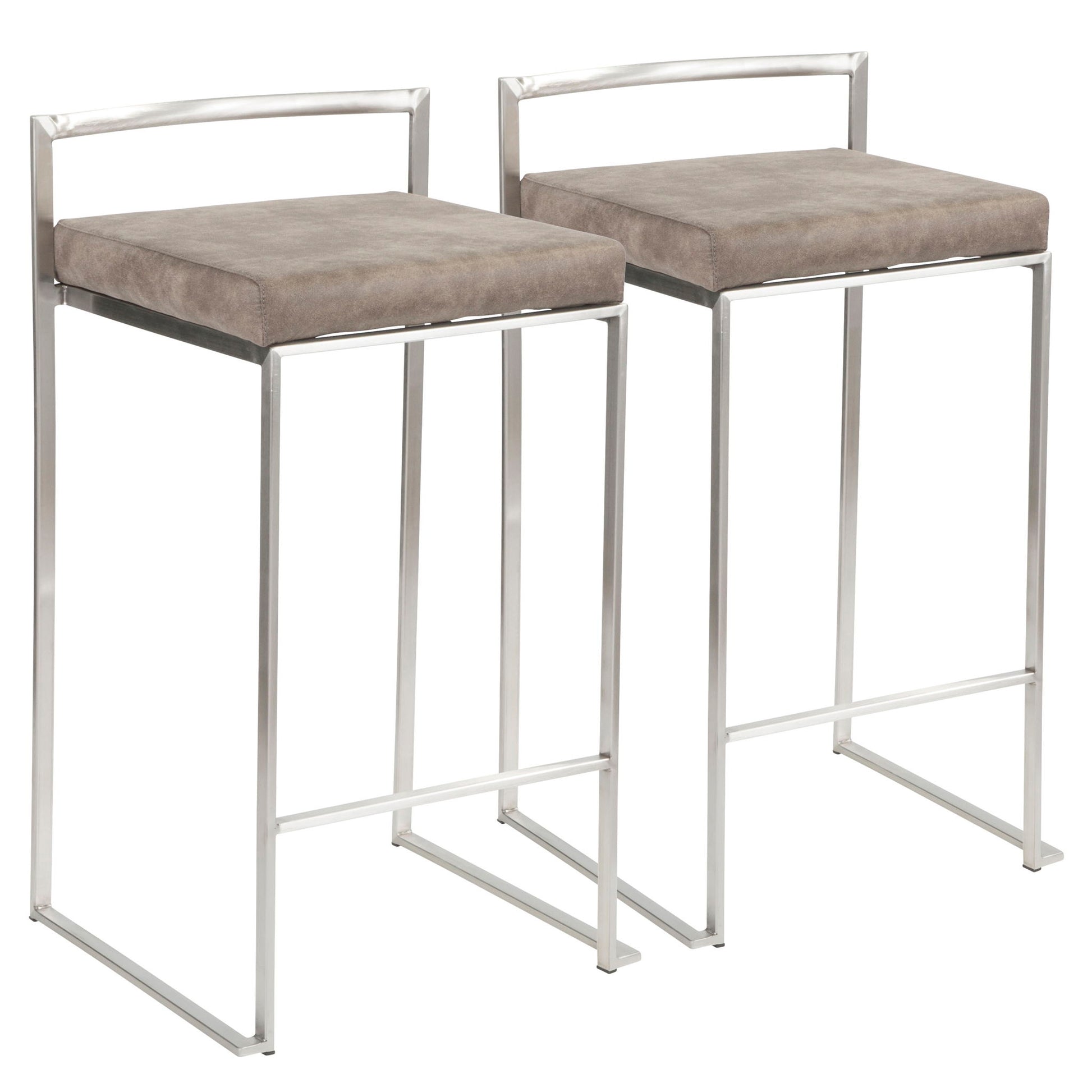 Fuji - Contemporary Elegant Stackable Counter Stool Set - Best Buy Furniture