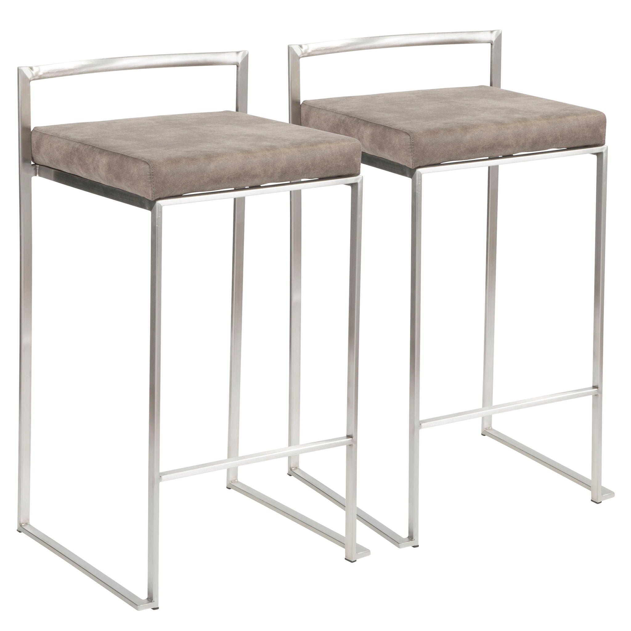 Fuji - Contemporary Elegant Stackable Counter Stool Set - Best Buy Furniture