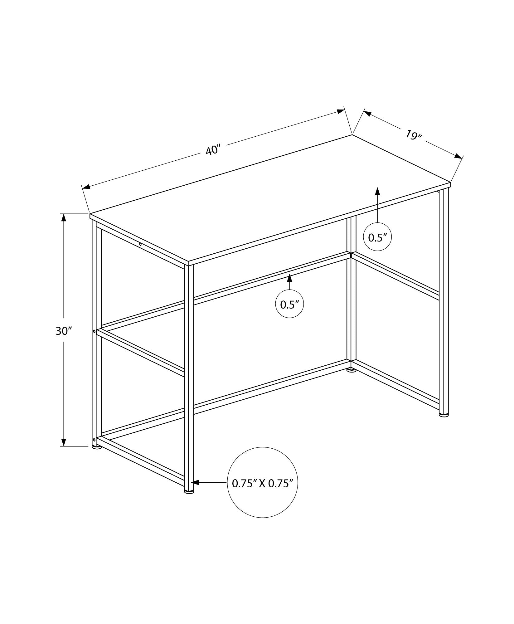 Computer Desk, Home Office, Laptop, Left & Right Set-Up, Storage Drawers, Work, Contemporary, Modern - Black - Best Buy Furniture