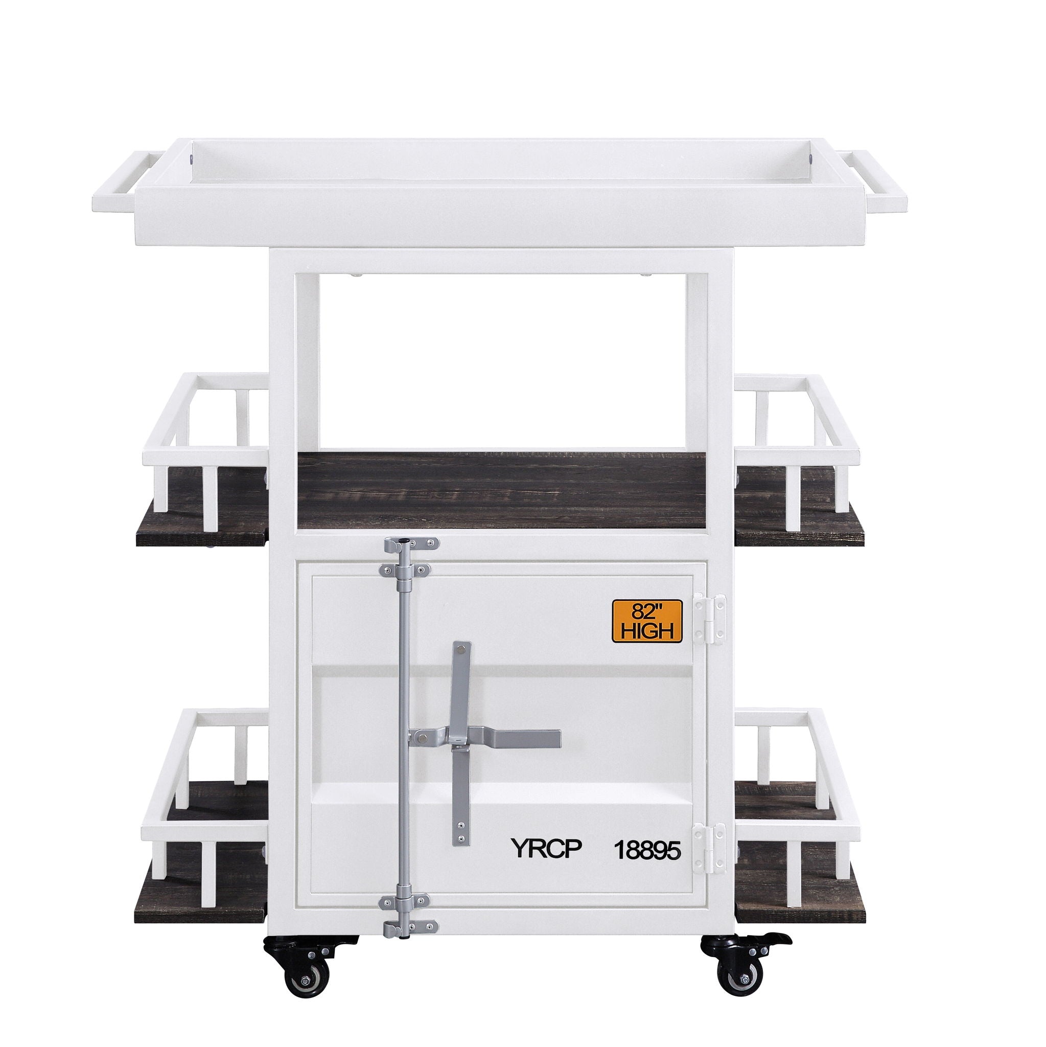 Cargo - Antique Serving Cart - White - Best Buy Furniture