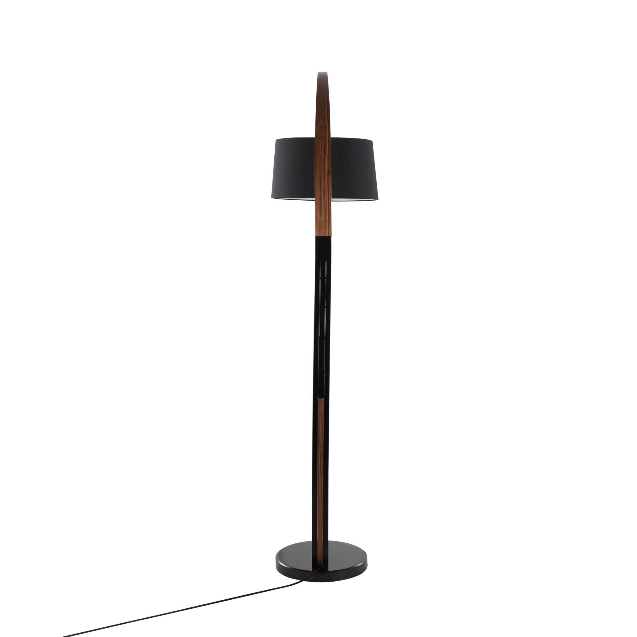 Noah - Mid-Century Modern Floor Lamp - Walnut - Best Buy Furniture