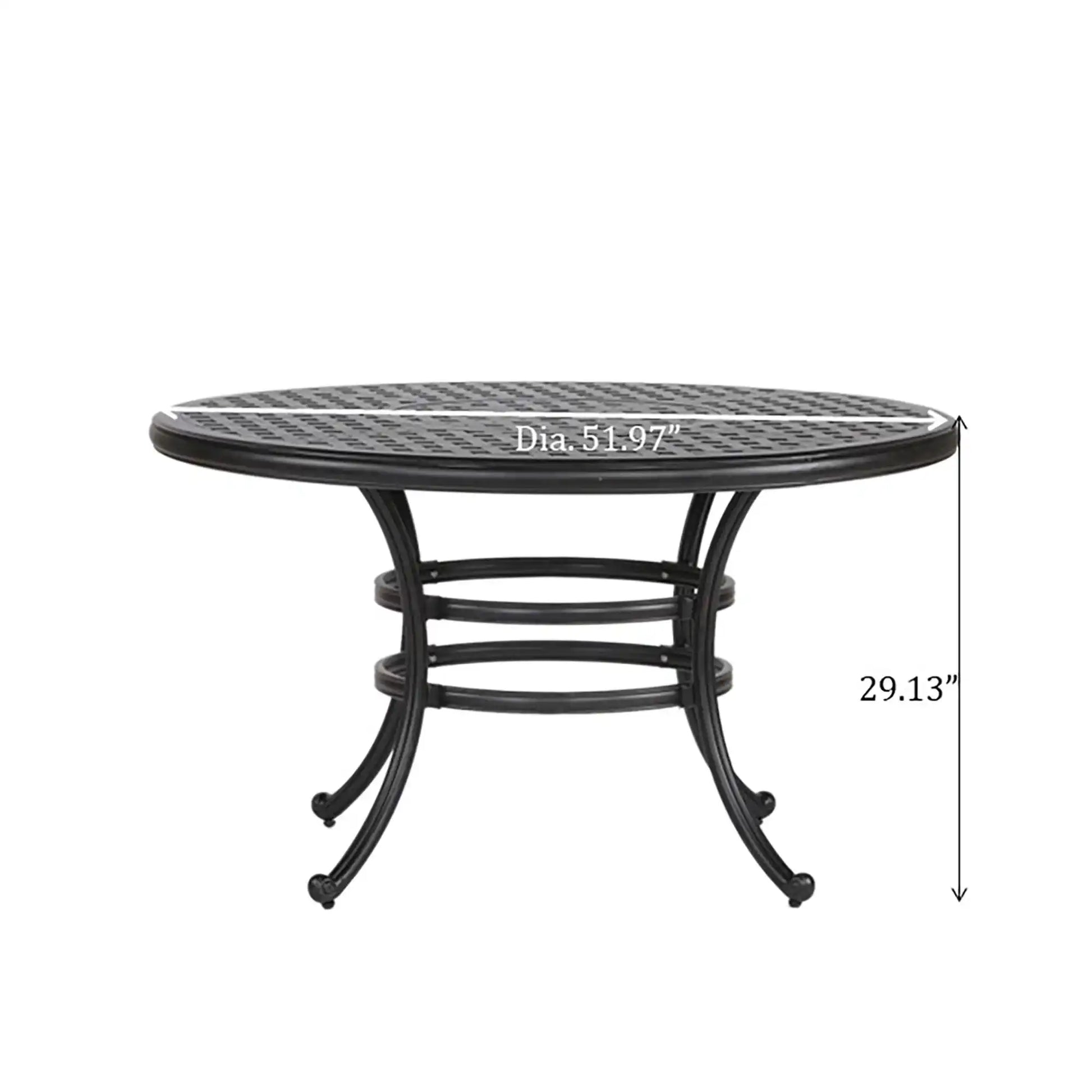 Round 4 Person 51.97" Long Dining Set With Cushions - Best Buy Furniture