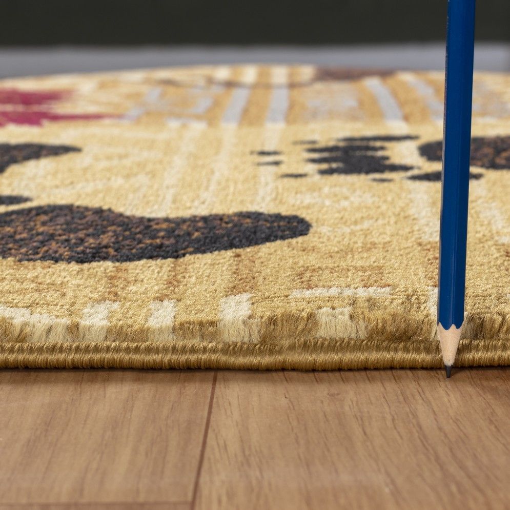 Nature's Nest - 5'3" X 7'3" Polypropylene, Lodge Area Rug - Multi / Beige - Best Buy Furniture