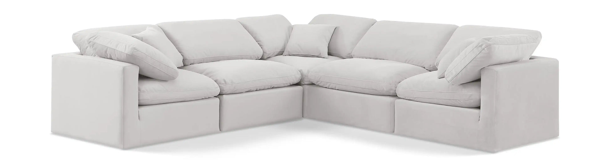 Indulge - Velvet 5 Piece Modular Corner Sectional - Best Buy Furniture