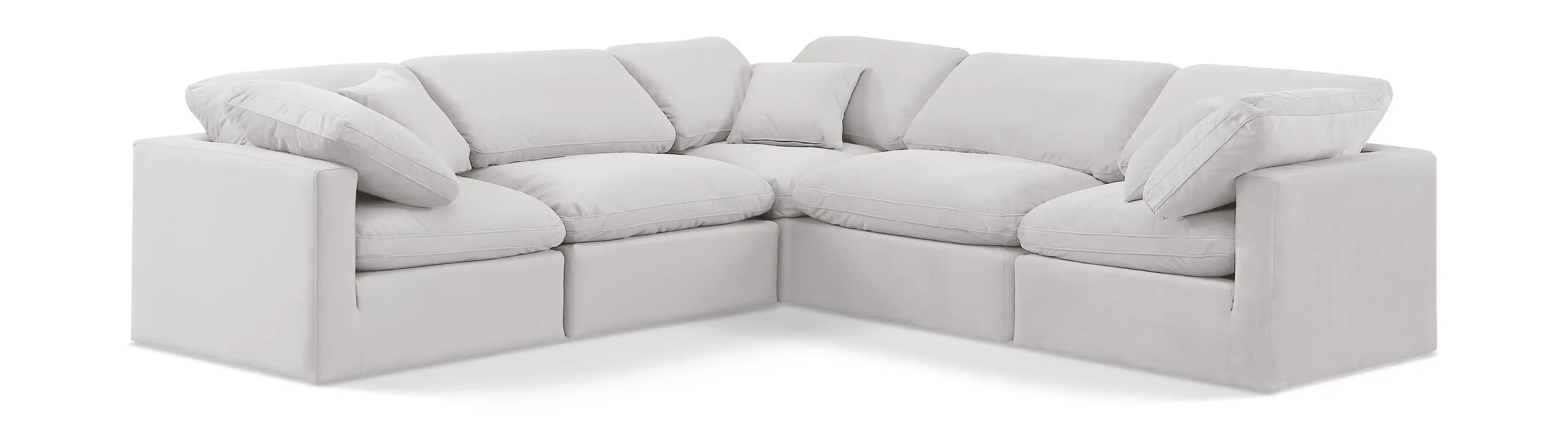 Indulge - Velvet 5 Piece Modular Corner Sectional - Best Buy Furniture